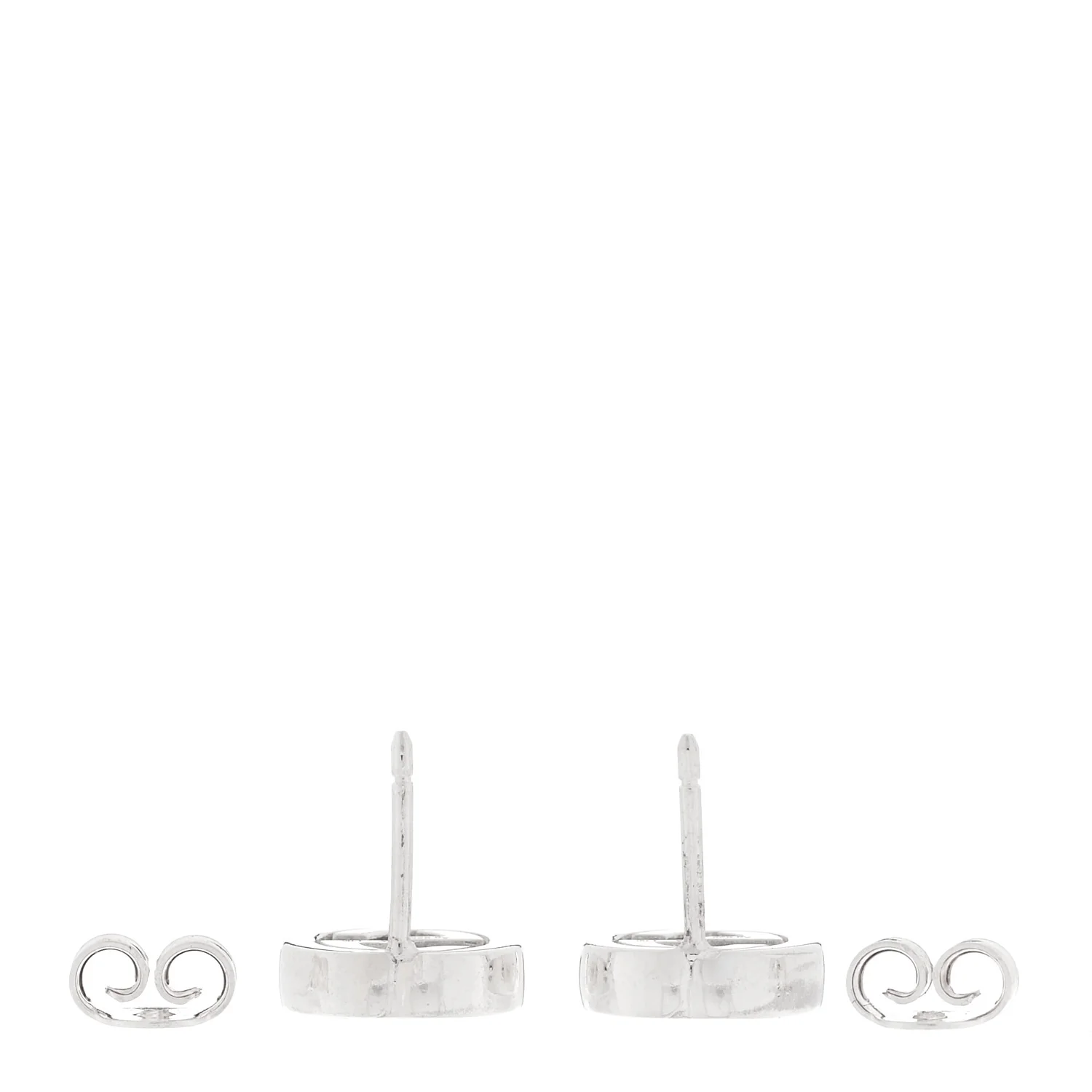 Sterling Silver Interlocking GG Stud Earrings - Image 3