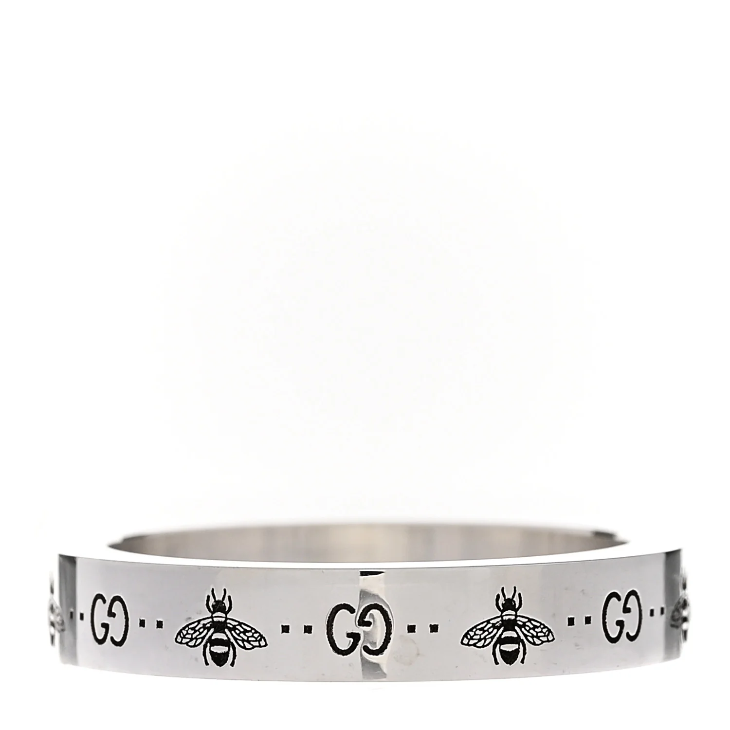 Sterling Silver Narrow Bee Ring 59 8.75 - Image 3