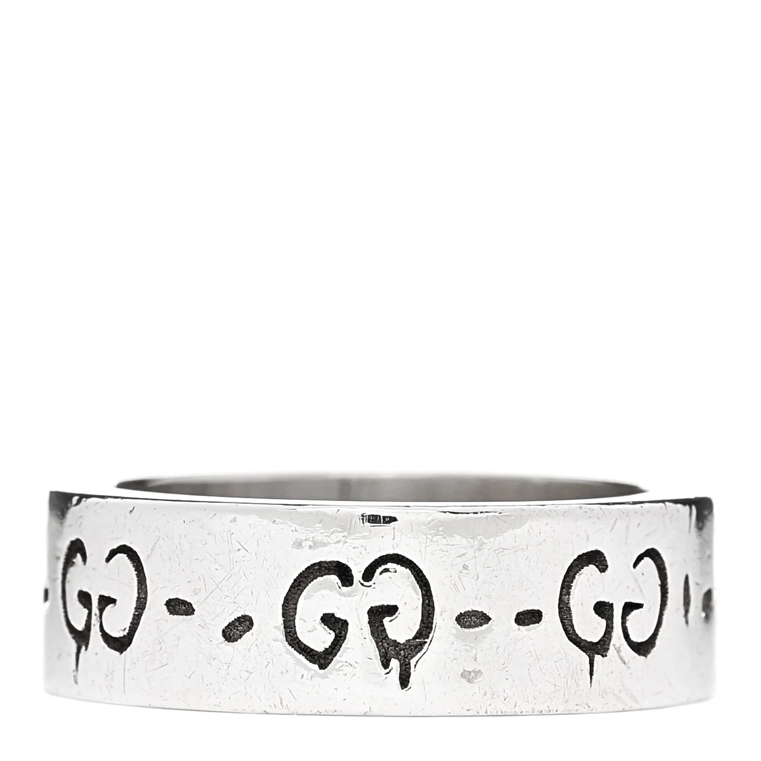 Sterling Silver Narrow GucciGhost Hamlet Skull Ring 49 4.75 - Image 3