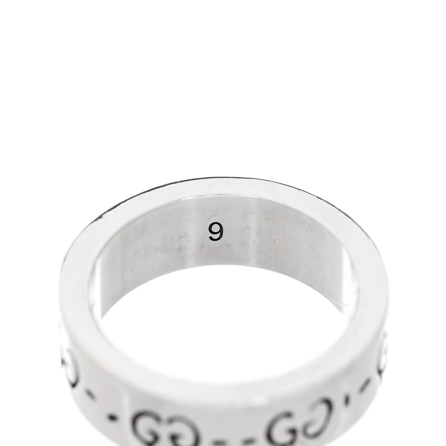 Sterling Silver Narrow GucciGhost Hamlet Skull Ring 49 4.75 - Image 5