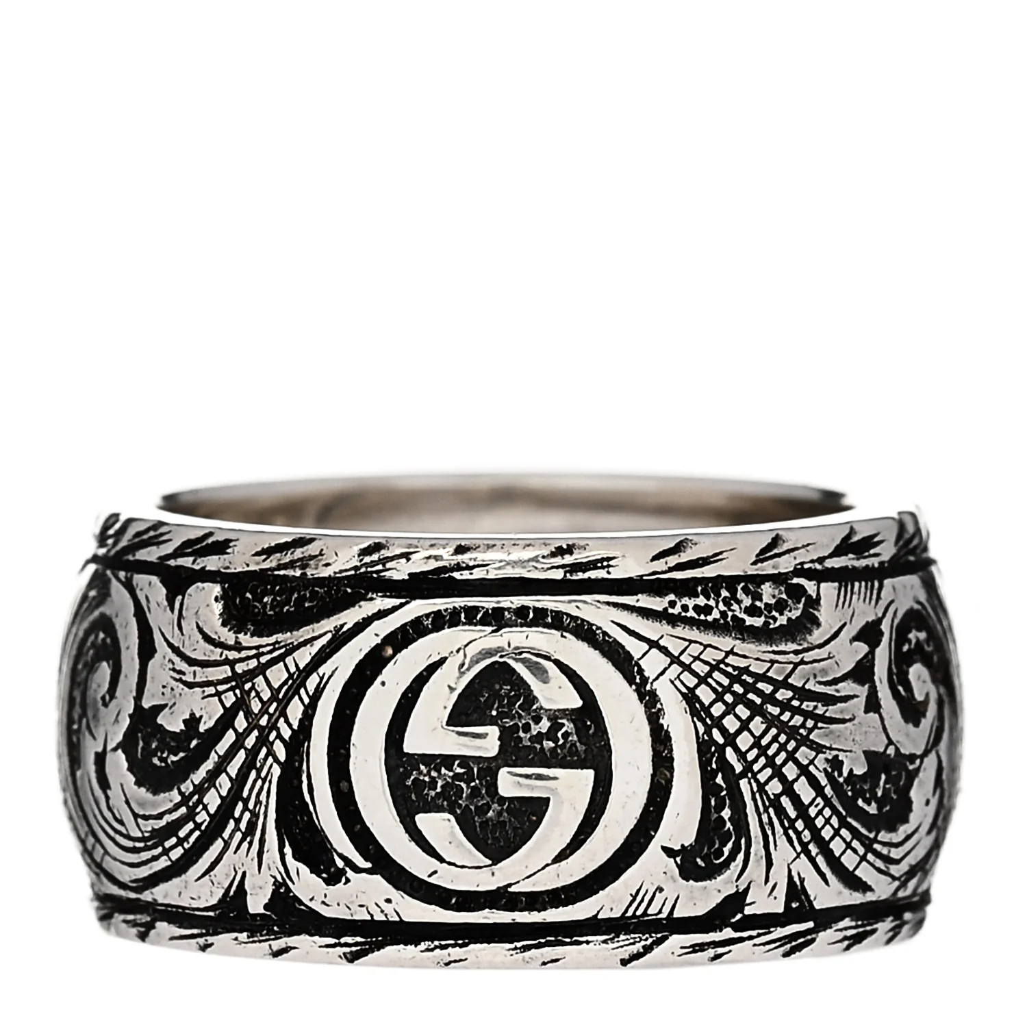 Sterling Silver Thin Feline Band Ring 47 4.25 - Image 3