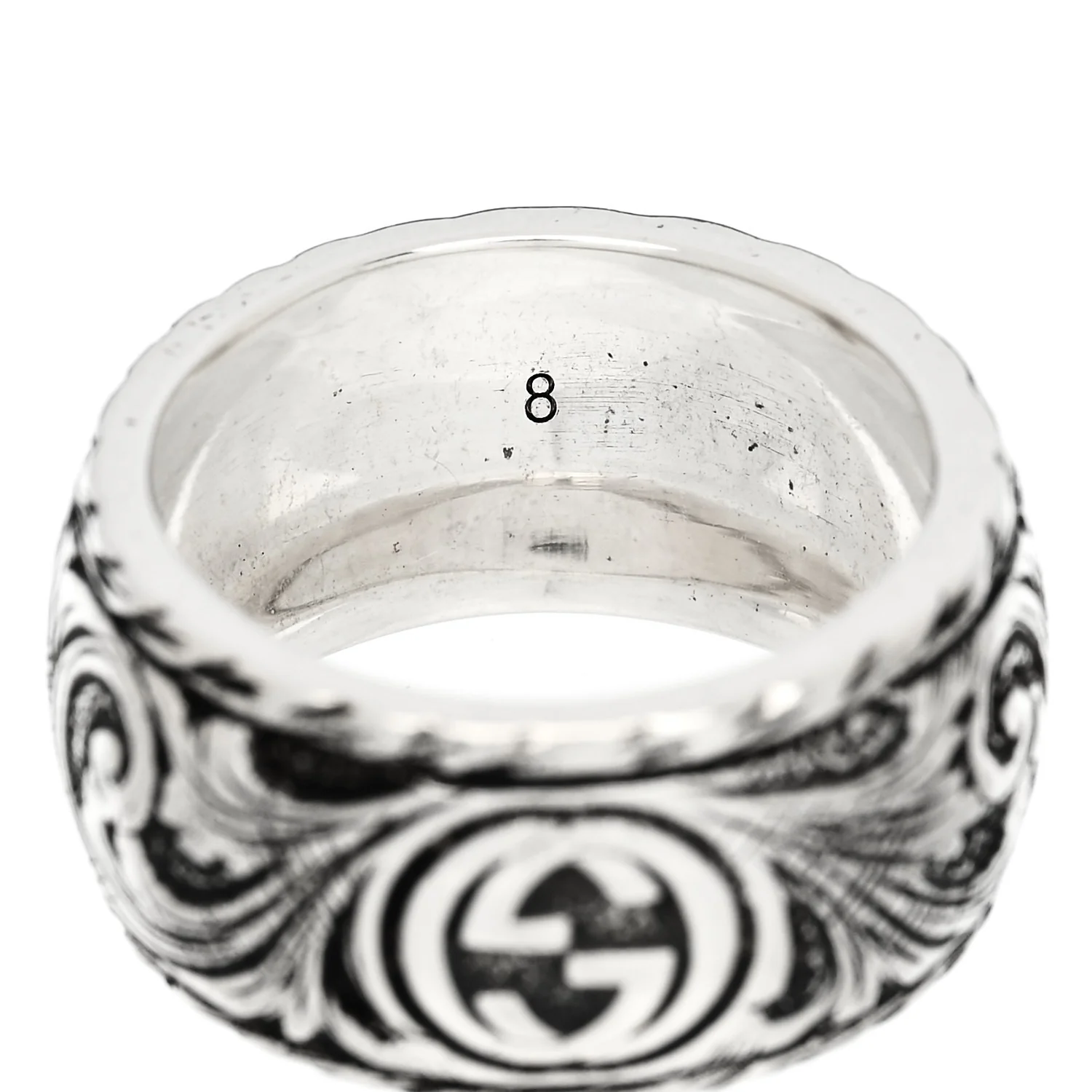 Sterling Silver Thin Feline Band Ring 47 4.25 - Image 5
