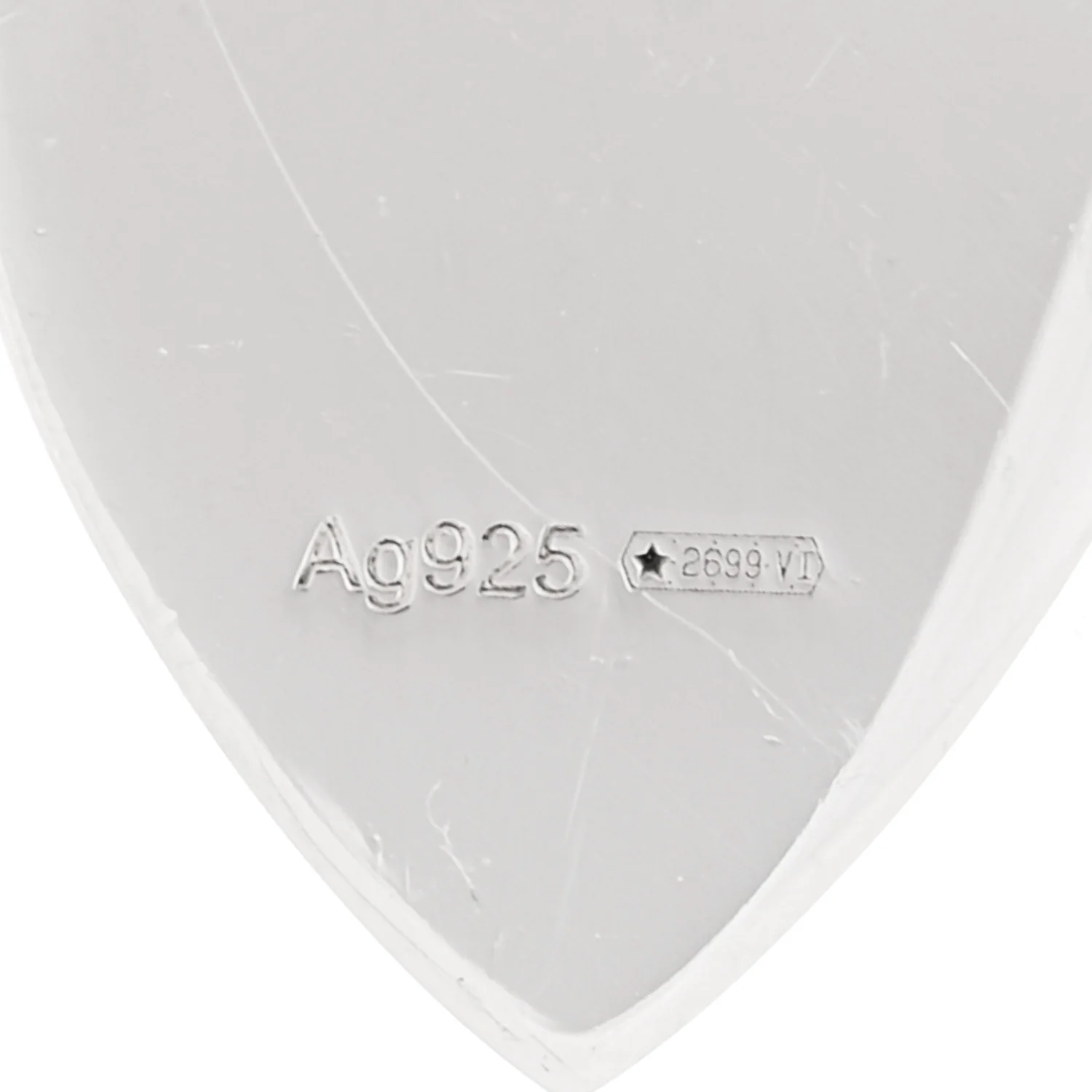 Sterling Silver Trademark Heart Drop Earrings - Image 5