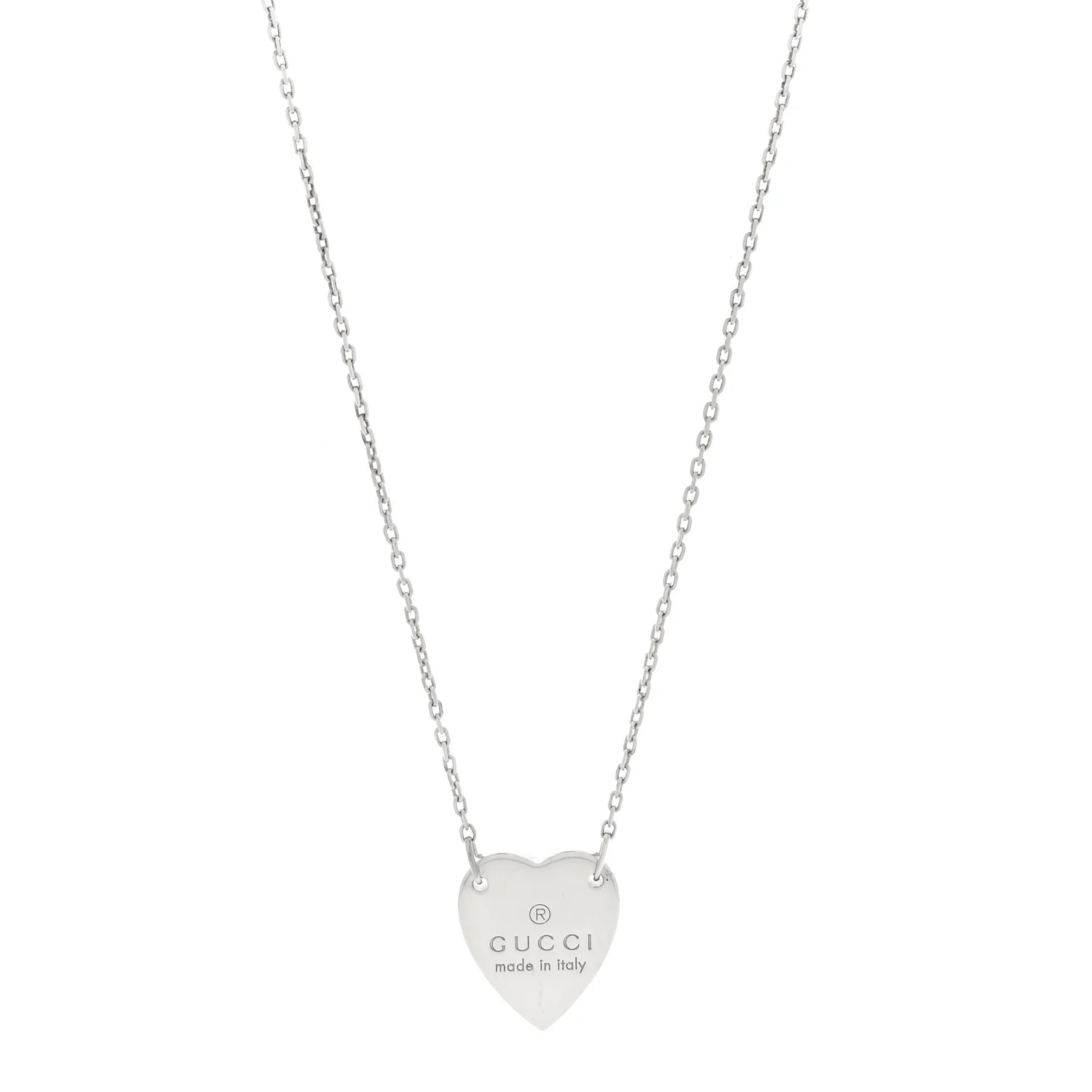 Sterling Silver Trademark Heart Pendant Necklace