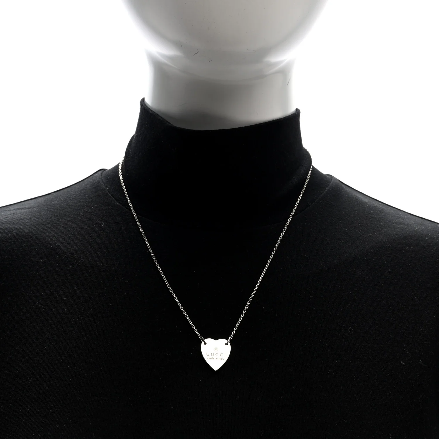 Sterling Silver Trademark Heart Pendant Necklace - Image 2