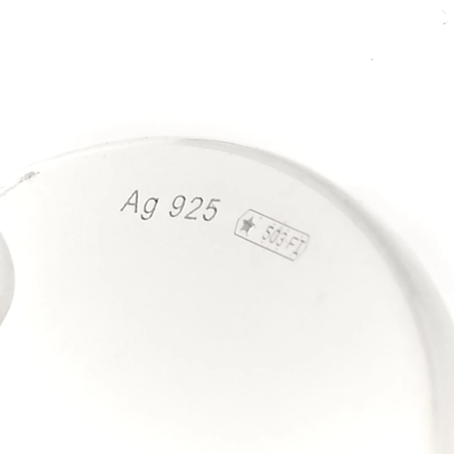 Sterling Silver Trademark Round Drop Earrings - Image 4