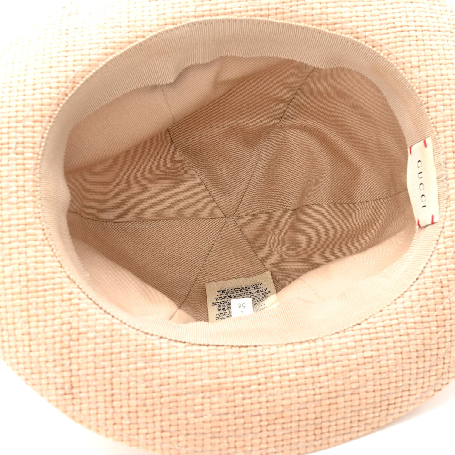 Straw Grosgrain Wide Brim Hat L Black - Image 7