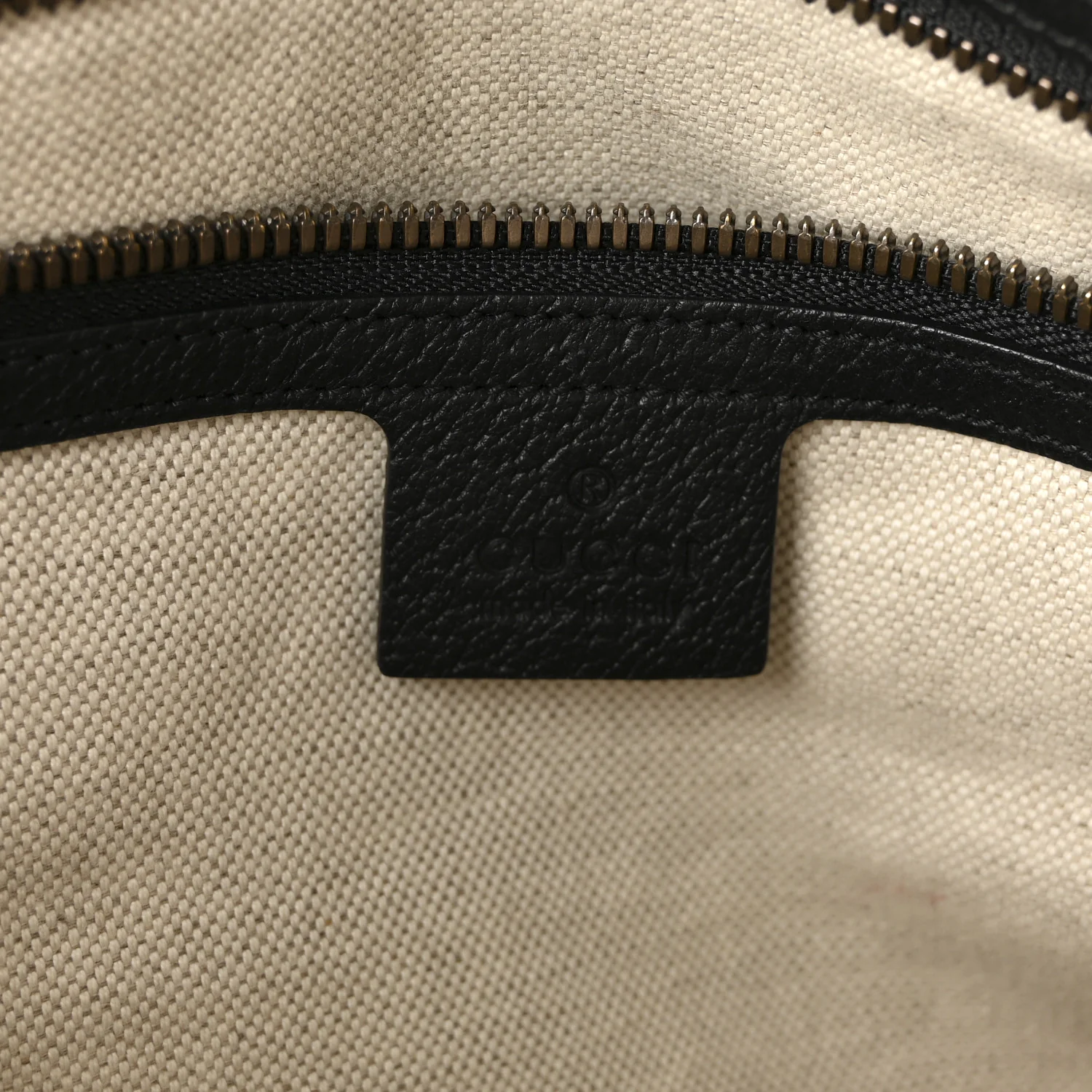 Suede Daino Textured Dollar Calfskin Web Medium Duffle Bag Black - Image 6