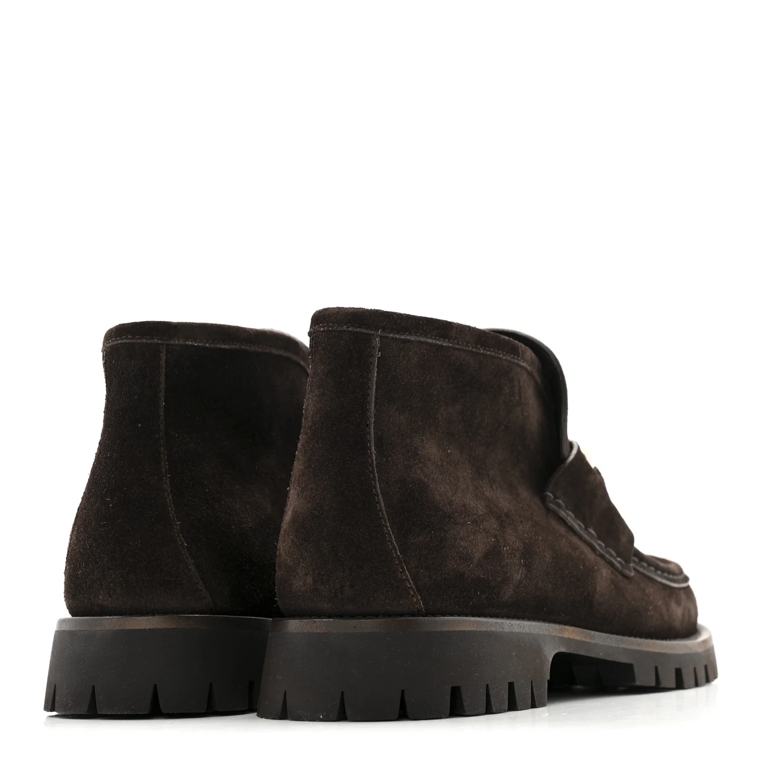 Suede Horsebit Ankle Boots 38 Dark Brown - Image 5