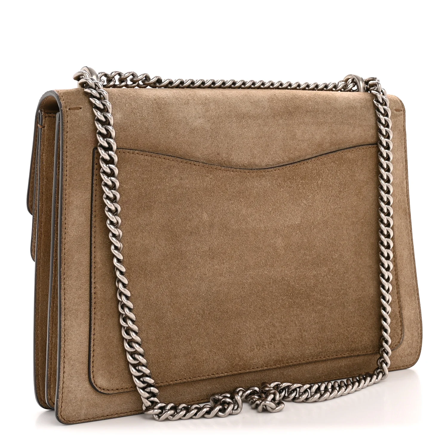 Suede Medium Dionysus Shoulder Bag Taupe - Image 3