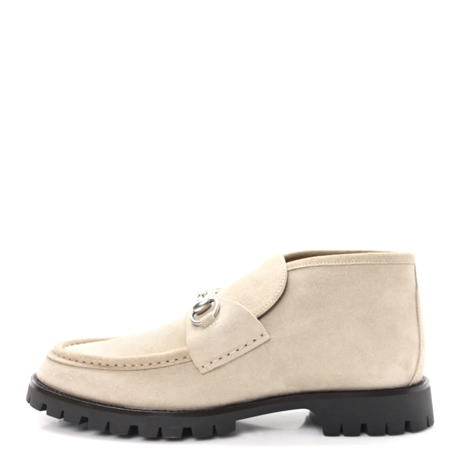 Suede Mens Horsebit Ankle Boots 8.5 Beige