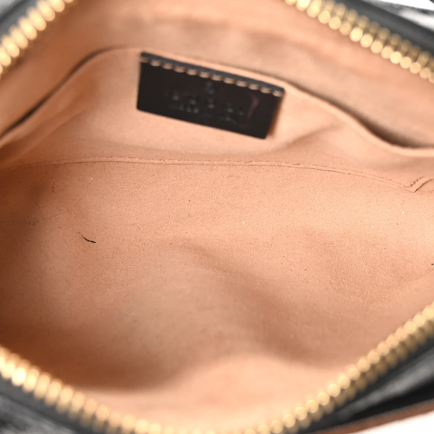 Suede Patent Web Mini Ophidia Shoulder Bag Nocciola Black - Image 5