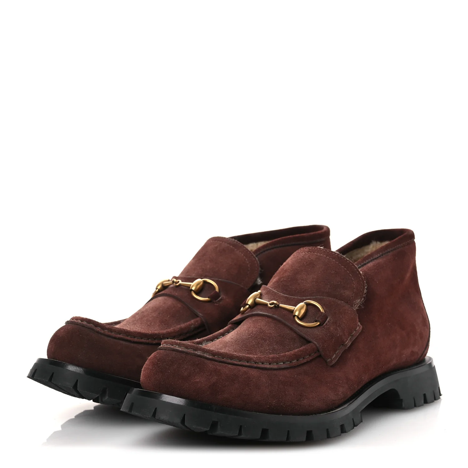 Suede Shearling Mens Harald Horsebit Ankle Boots 12 Light Brown Butterscotch - Image 4