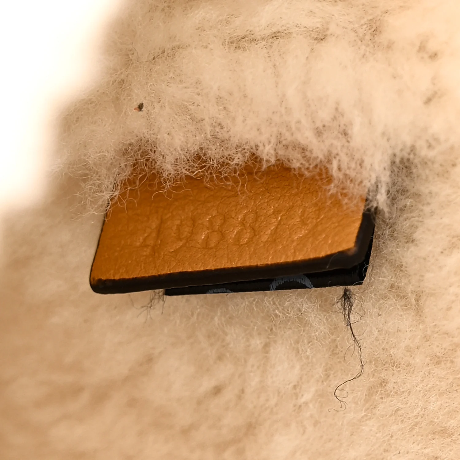 Suede Shearling Small Dionysus Bag Honey Beige Milk - Image 7
