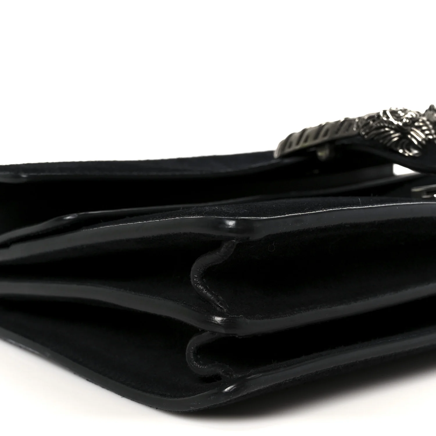 Suede Small Dionysus Shoulder Bag Black - Image 9