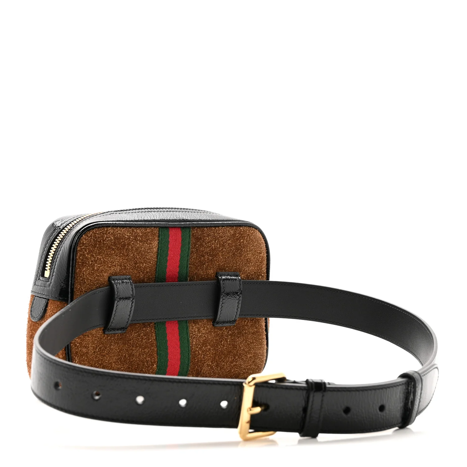 Suede Small Ophidia Belt Bag 85 34 Brown - Image 3