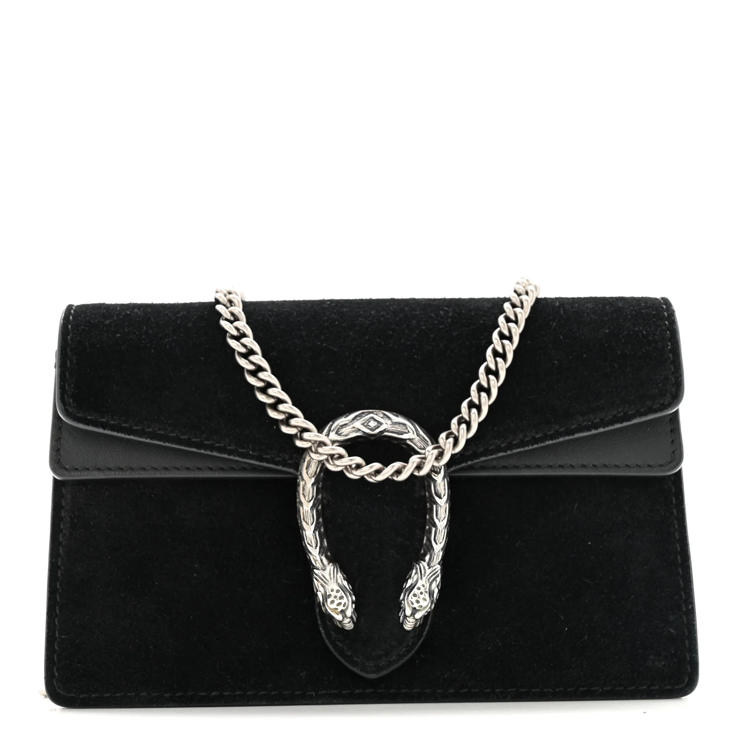 Suede Super Mini Dionysus Shoulder Bag Black
