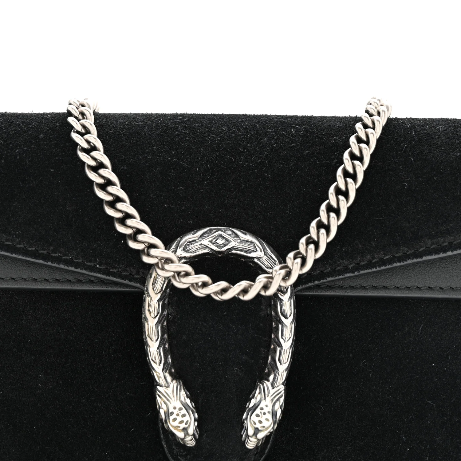 Suede Super Mini Dionysus Shoulder Bag Black - Image 7