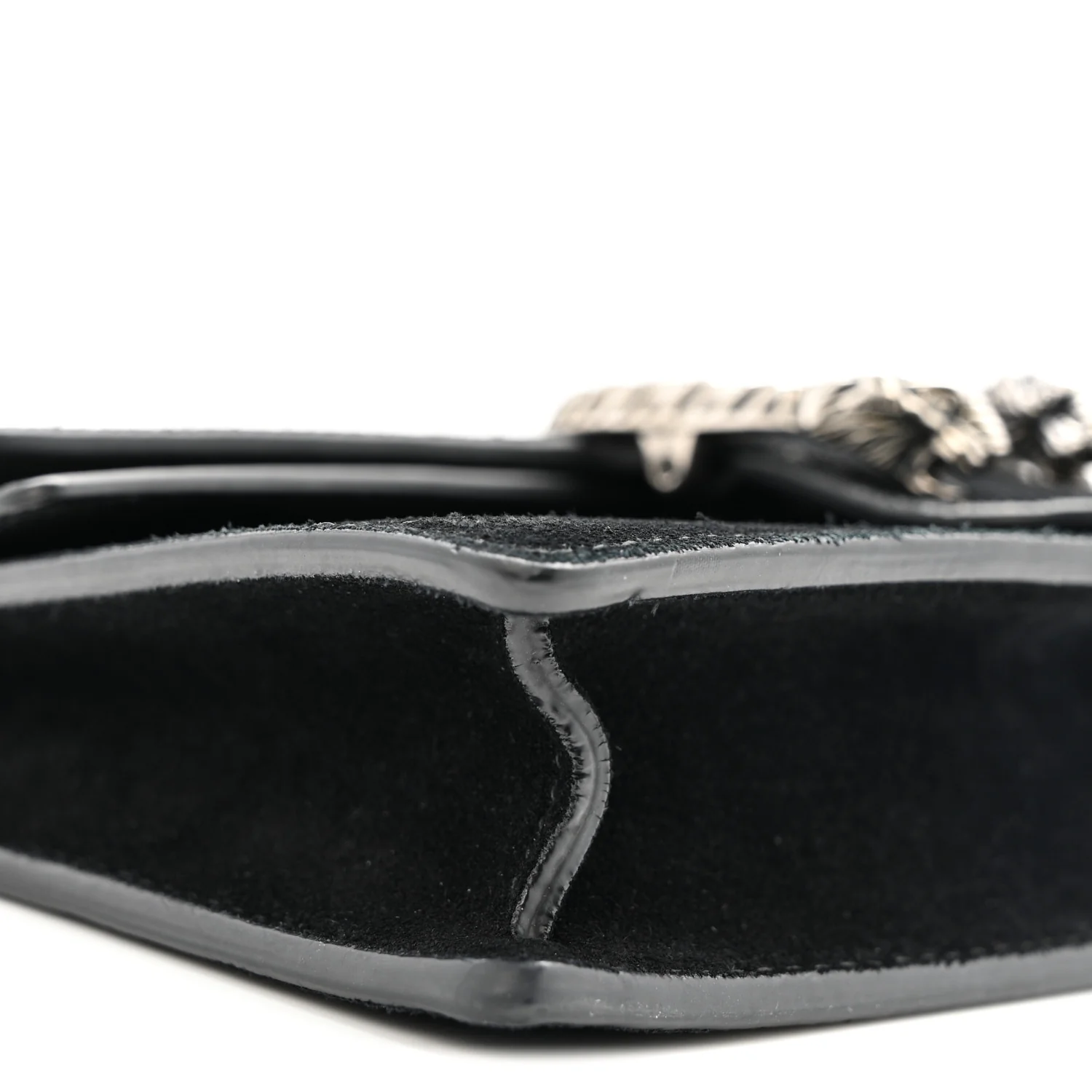 Suede Super Mini Dionysus Shoulder Bag Black - Image 8