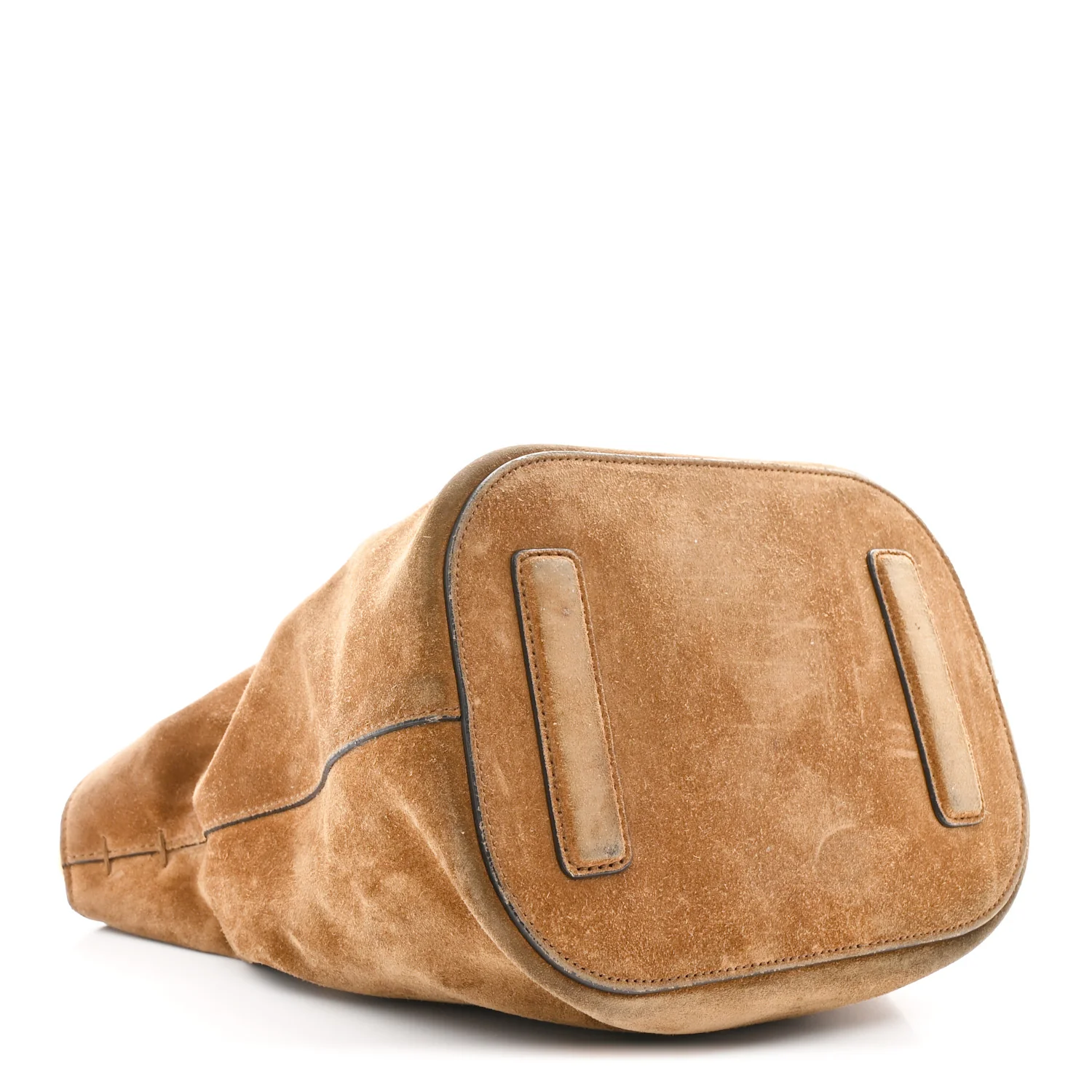 Suede Web Small Jackie Bucket Bag Brown - Image 4