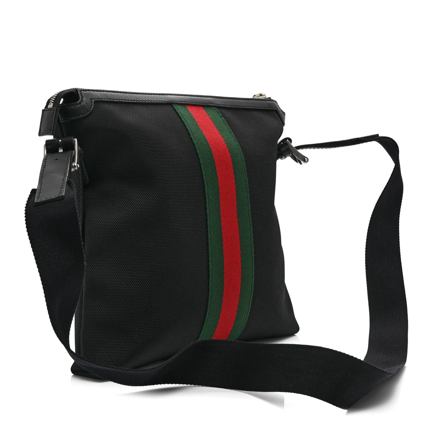 Techno Canvas Web Messenger Bag Black - Image 3