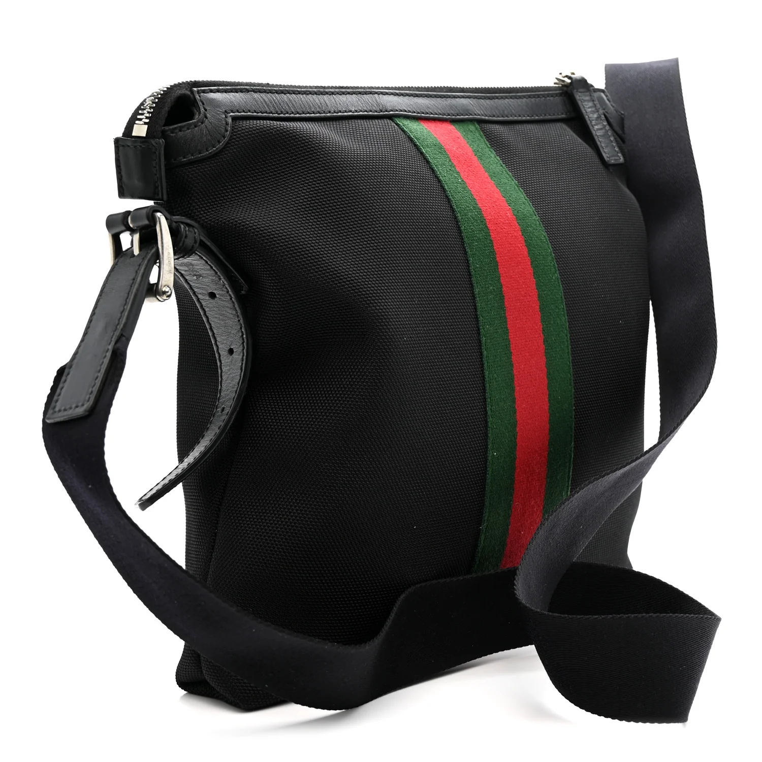 Techno Canvas Web Messenger Bag Black - Image 3