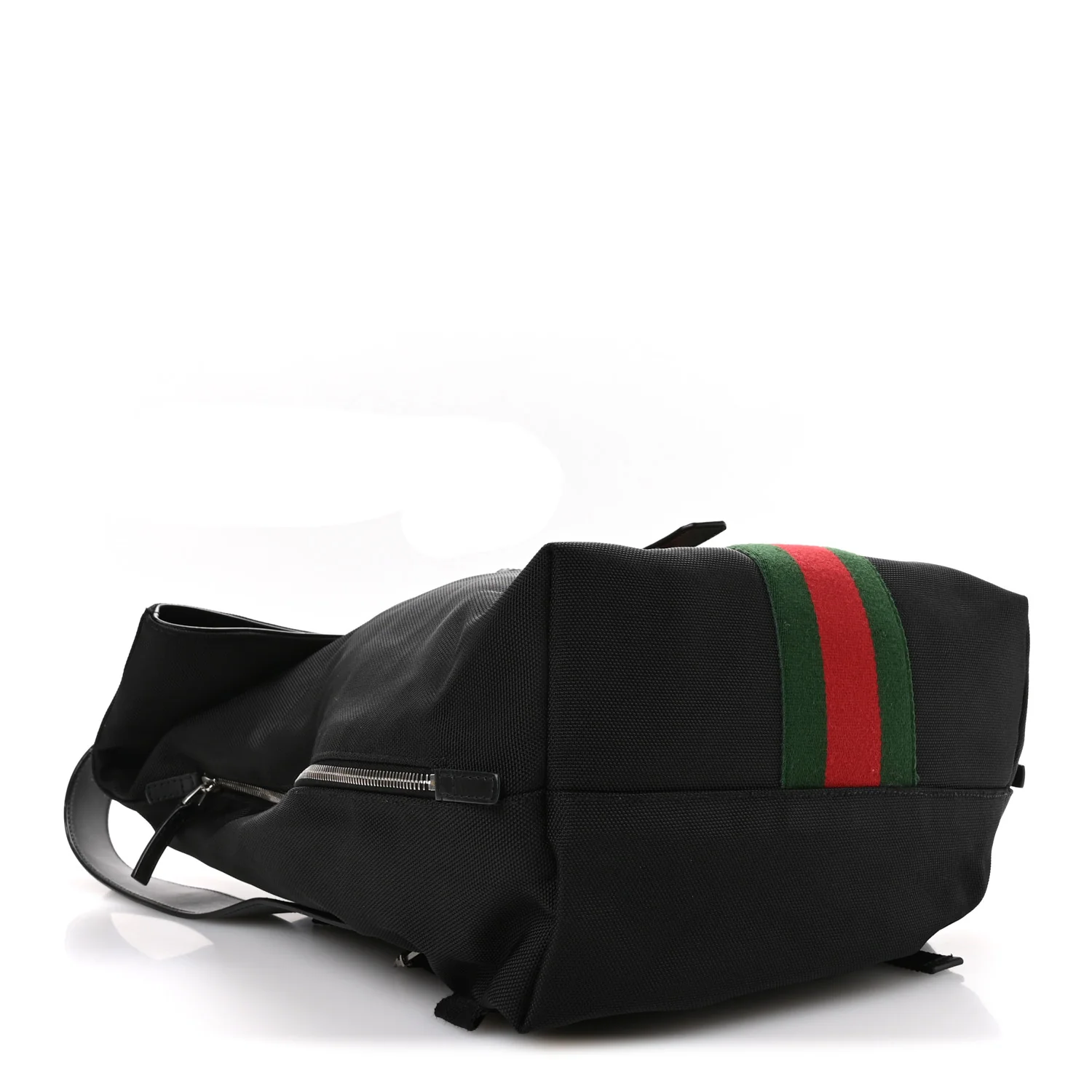Techno Canvas Web Single Buckle Backpack Black - Image 4
