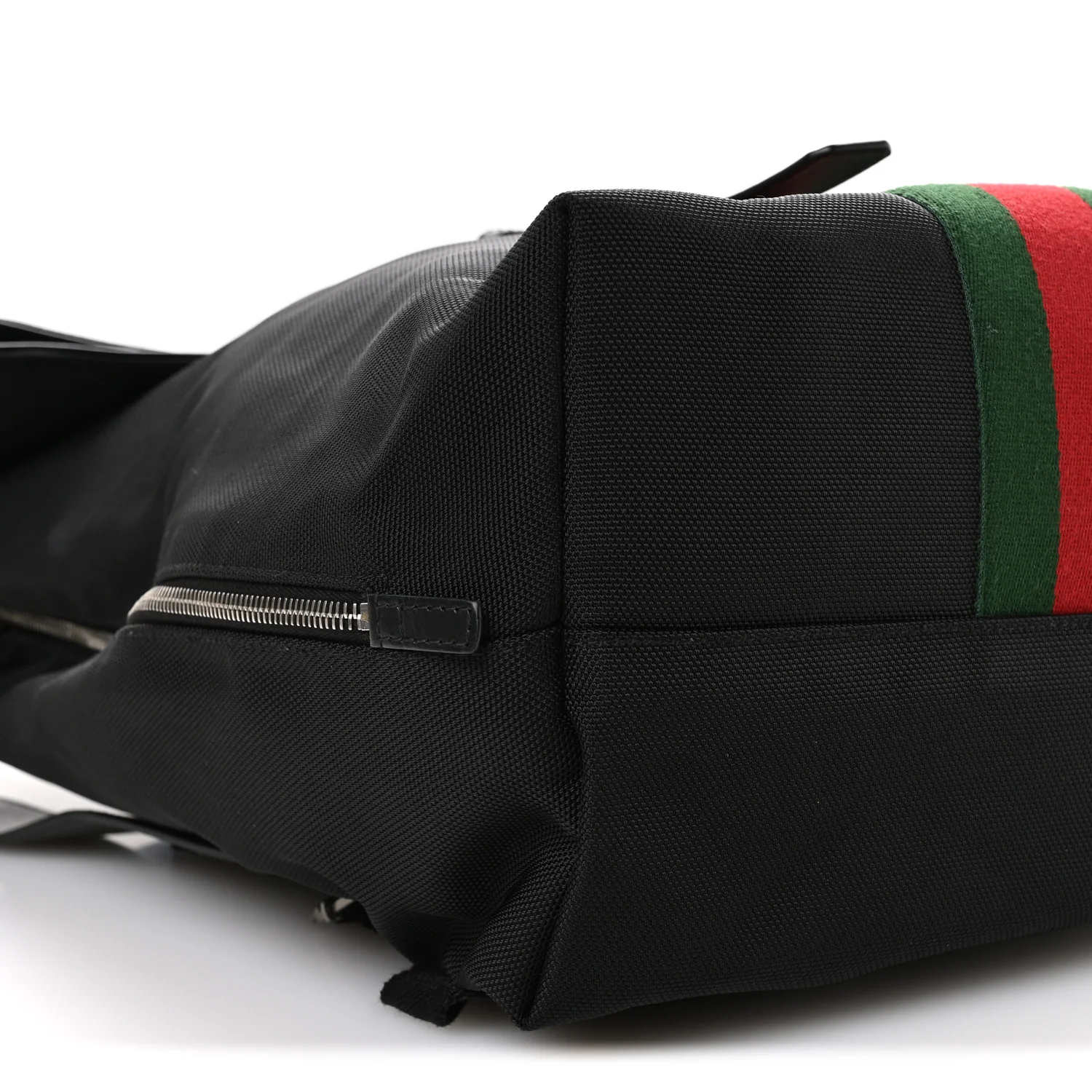 Techno Canvas Web Single Buckle Backpack Black - Image 9