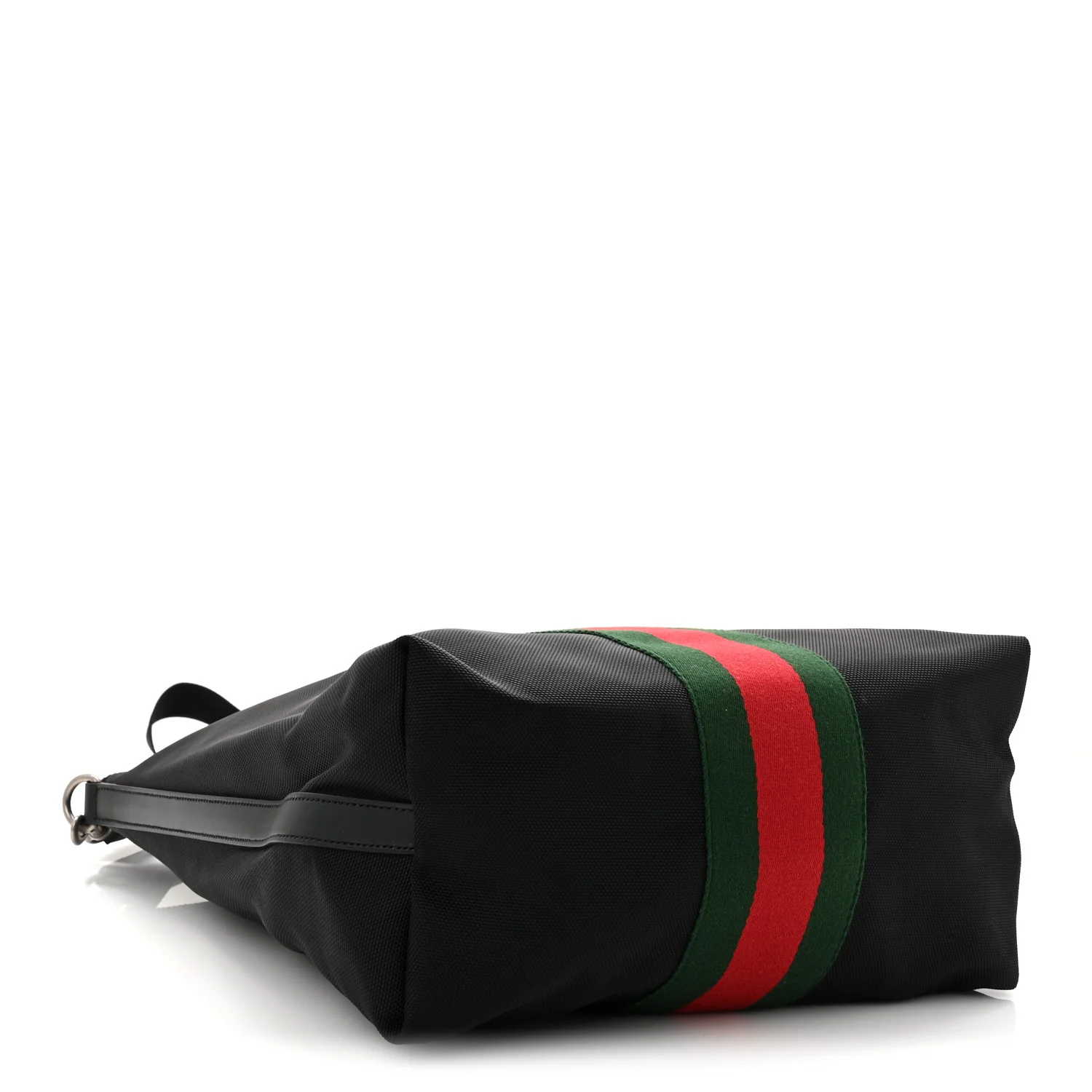 Techno Canvas Web Top Handle Shoulder Bag Black - Image 6