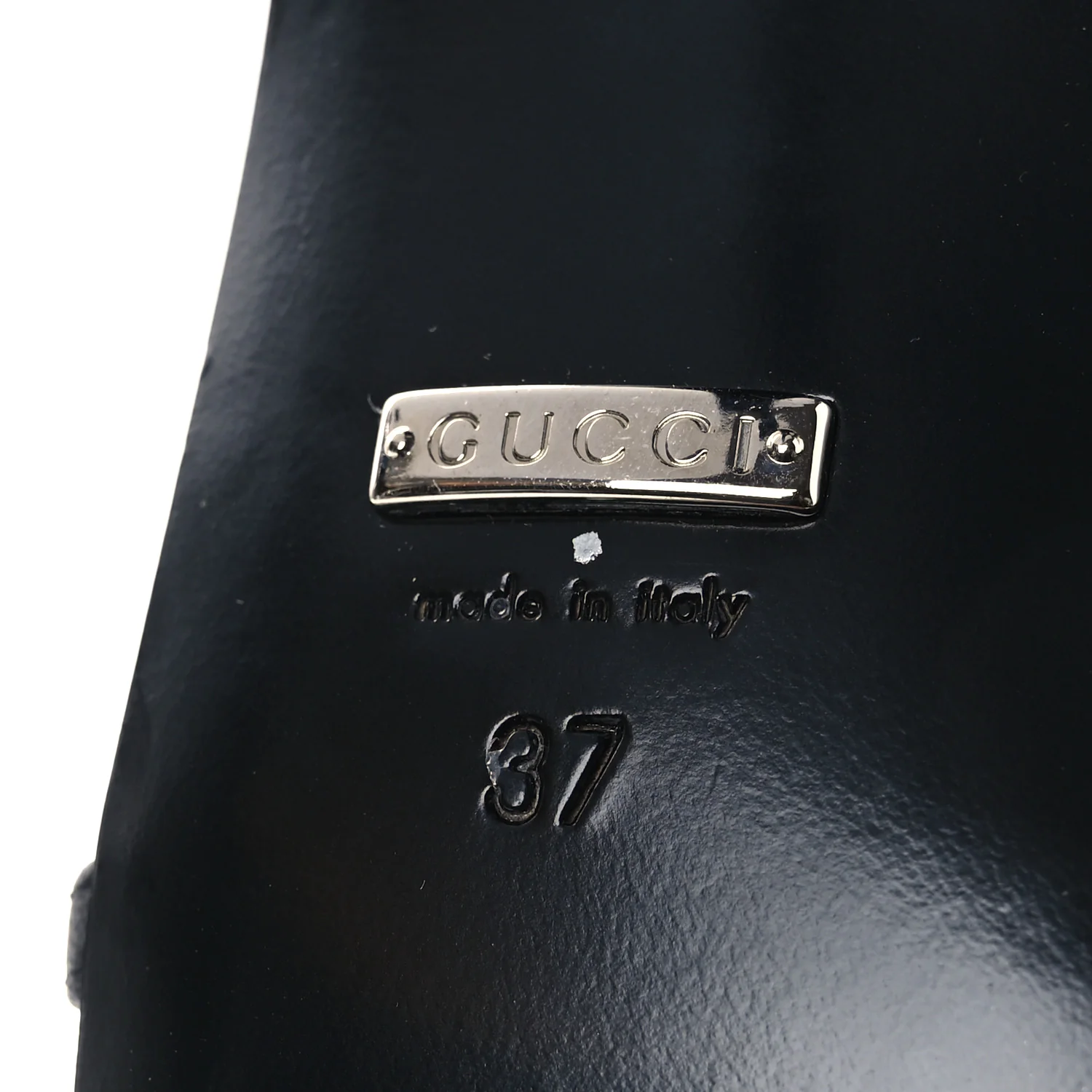 Tela Retino Nappa Charlotte Crystal GG Monogram Square G 75mm Slingback Pumps 37 Black - Image 8