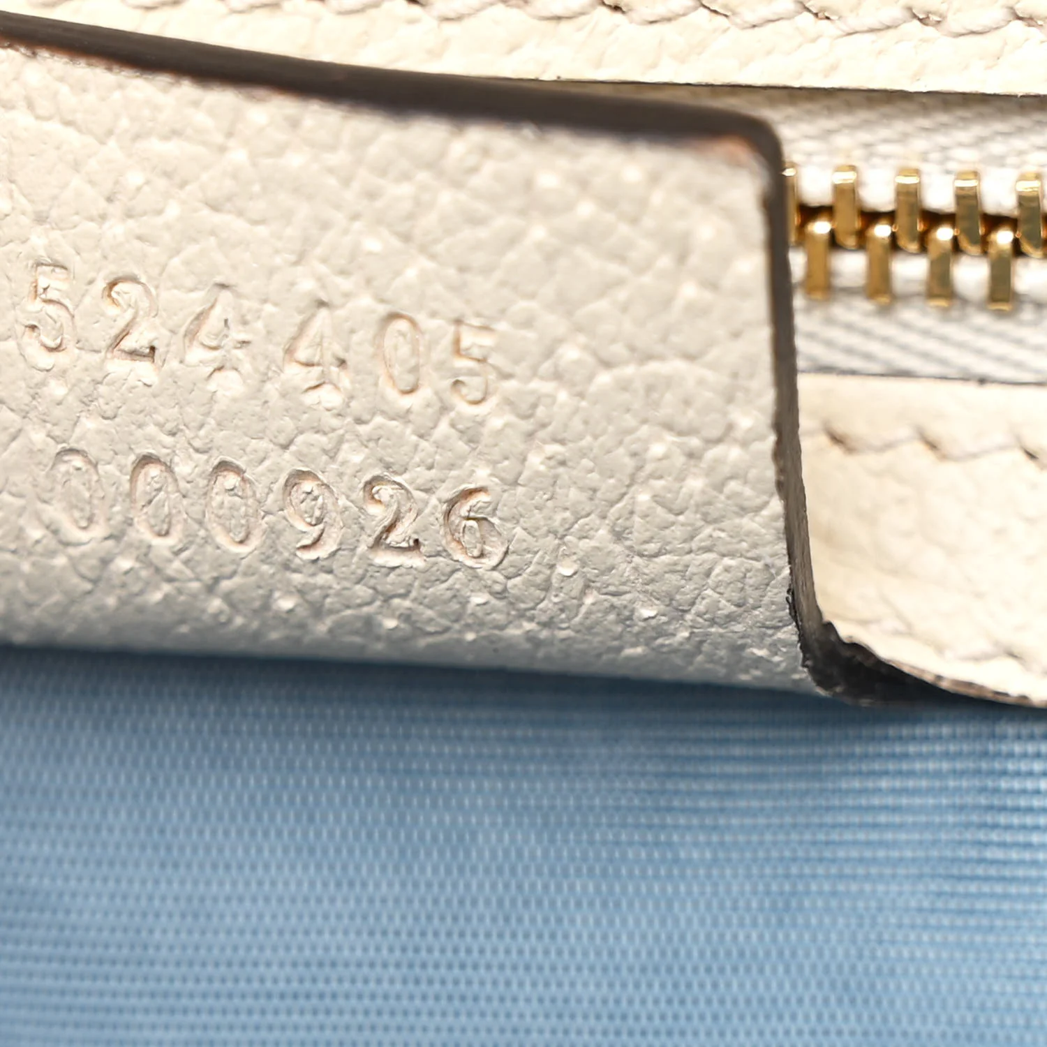 Textured Calfskin Bee Star Print Small Sylvie Shoulder Bag Mystic White - Image 6