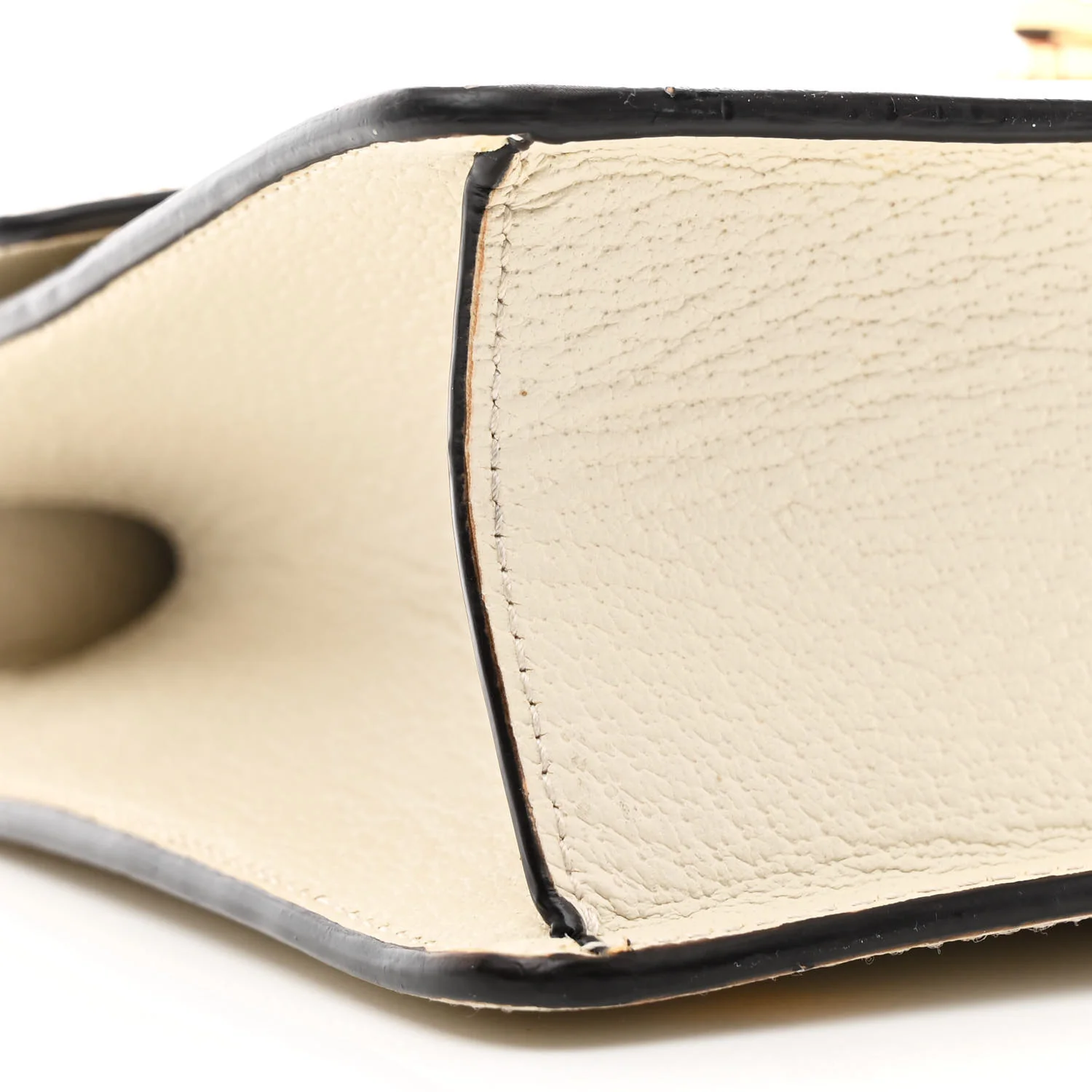 Textured Calfskin Bee Star Print Small Sylvie Shoulder Bag Mystic White - Image 9