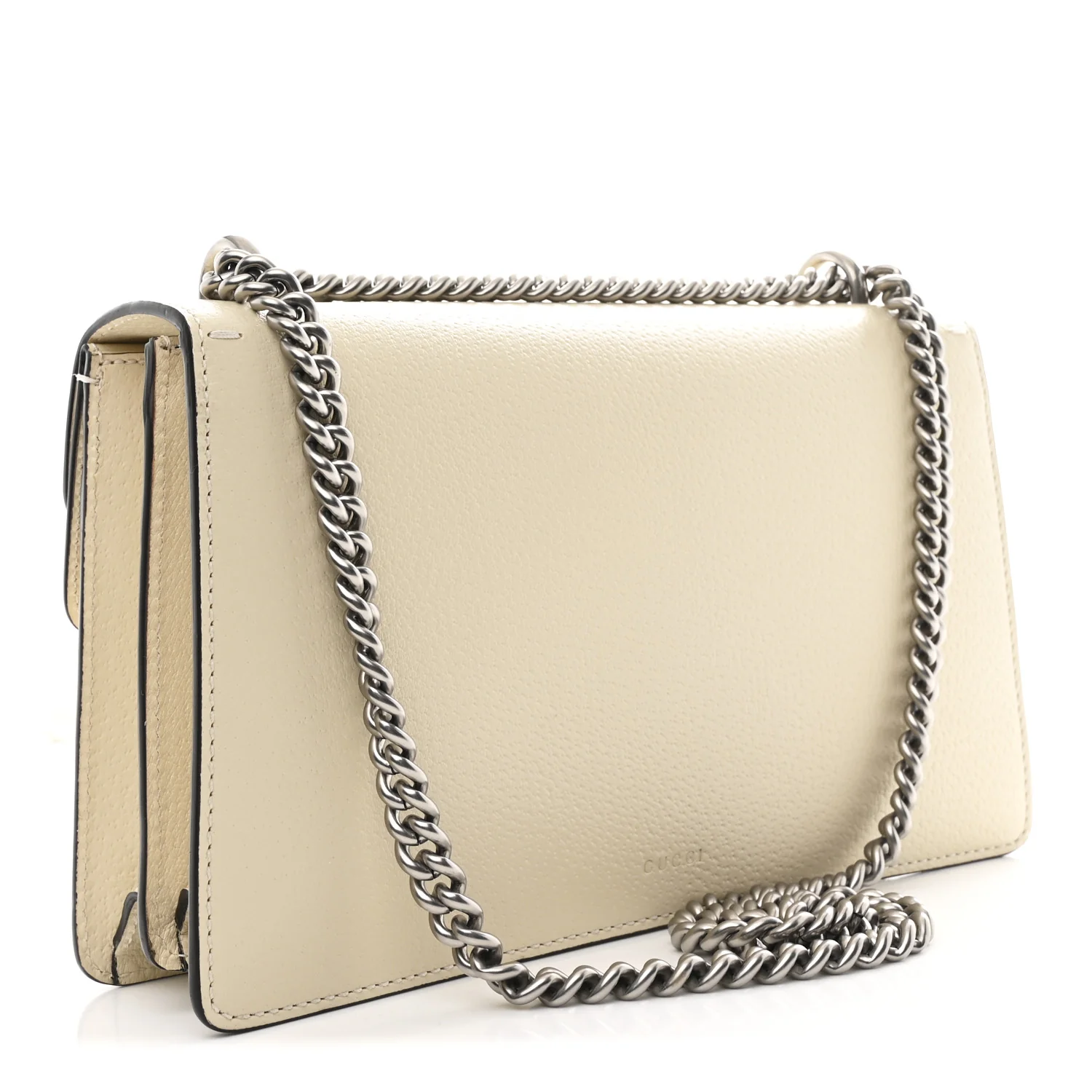 Textured Calfskin Crystal Small Dionysus Shoulder Bag Mystic White - Image 3