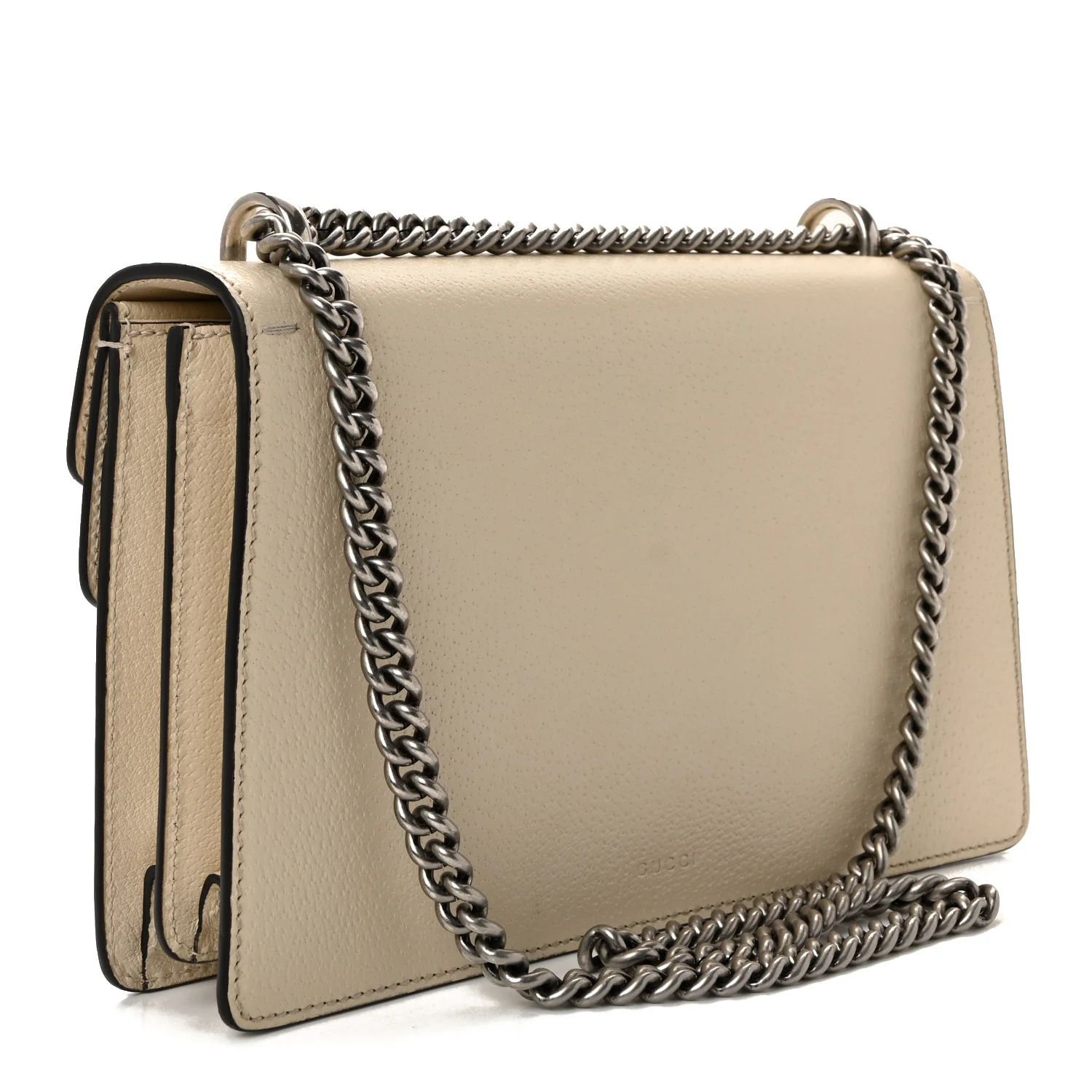 Textured Calfskin Crystal Small Dionysus Shoulder Bag Mystic White - Image 3