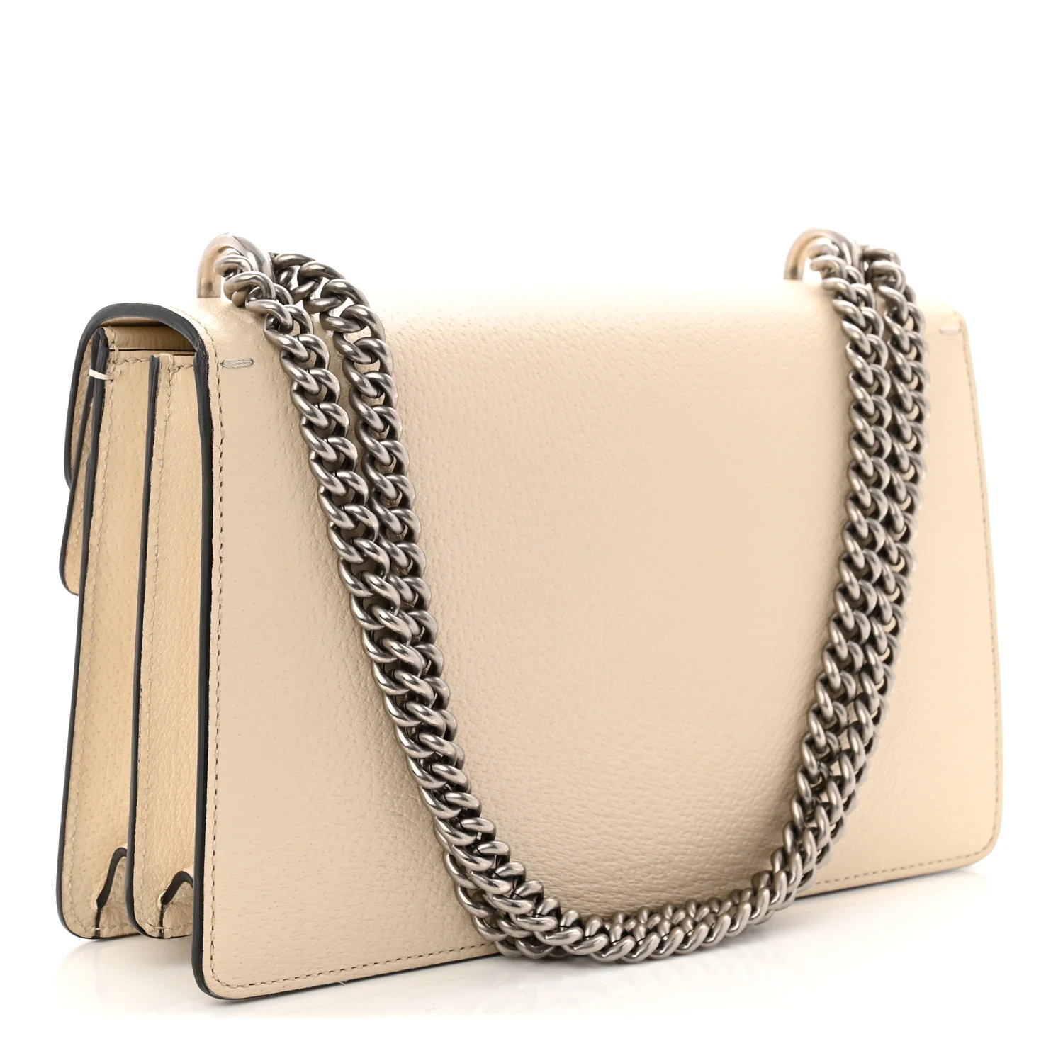 Textured Calfskin Crystal Small Dionysus Shoulder Bag Mystic White - Image 3