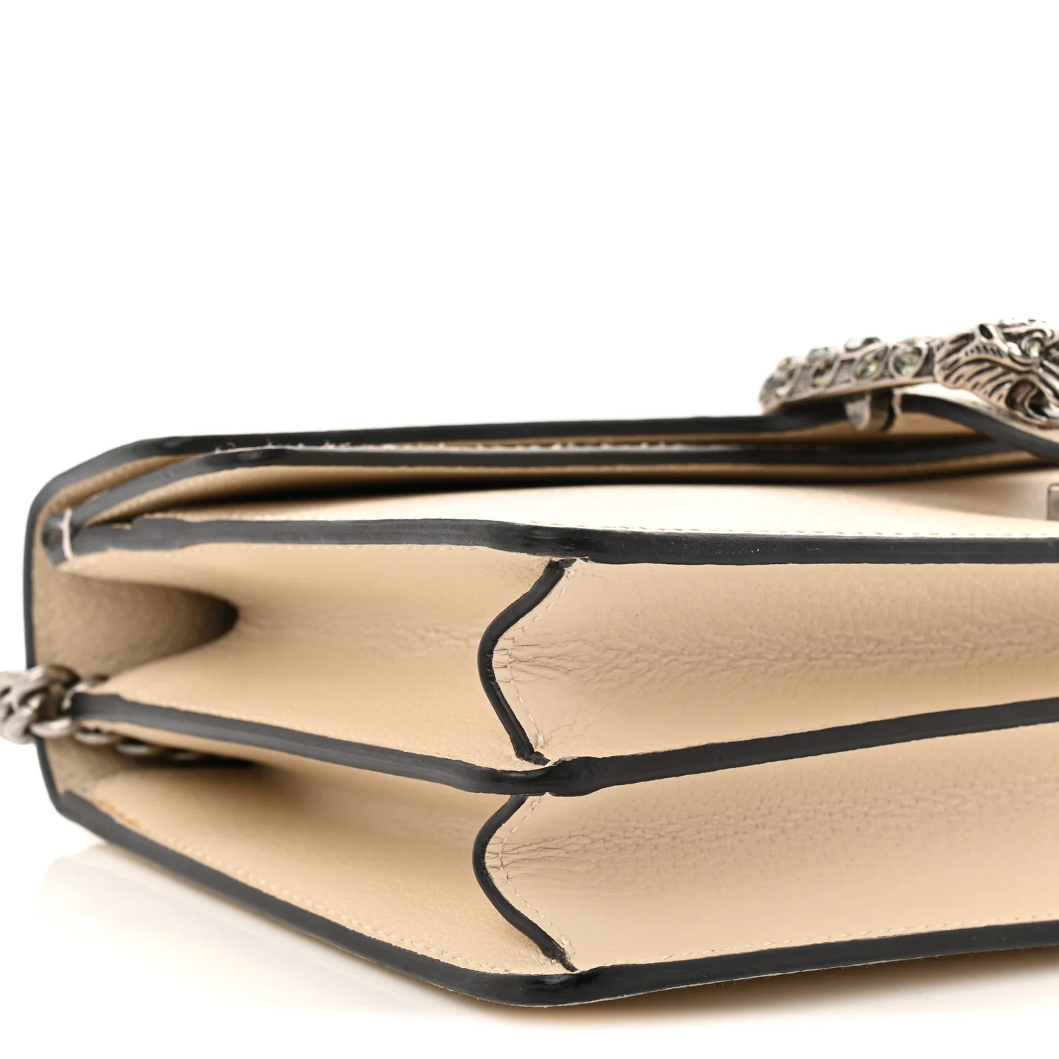 Textured Calfskin Crystal Small Dionysus Shoulder Bag Mystic White - Image 9