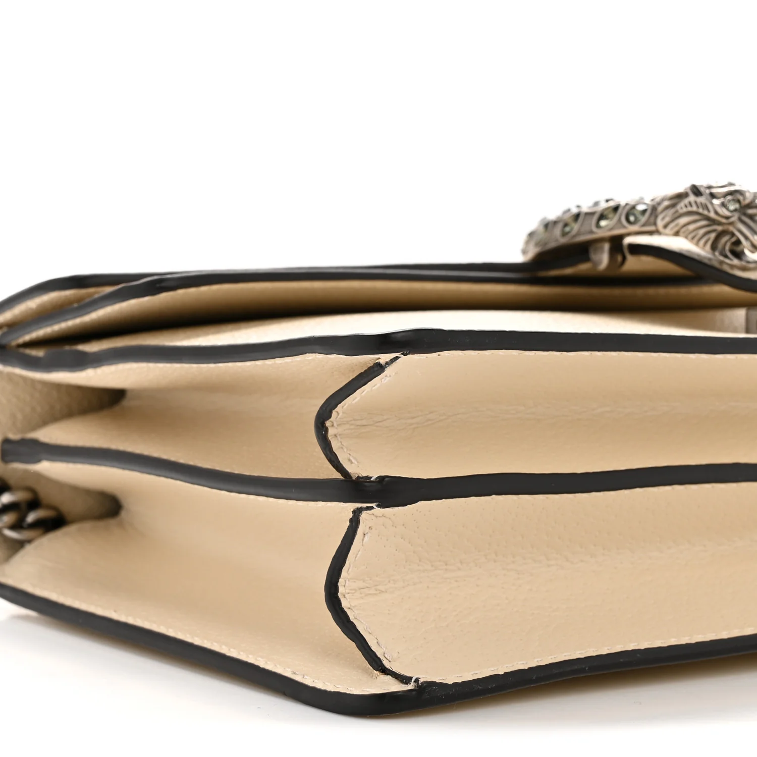 Textured Calfskin Crystal Small Dionysus Shoulder Bag Mystic White - Image 8