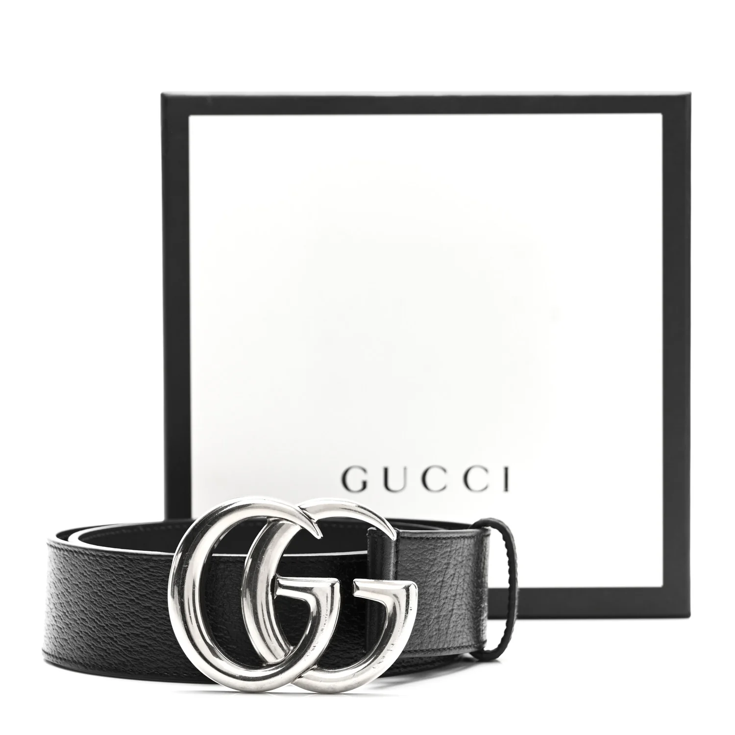 Textured Calfskin Double G 40mm Belt 80 32 Black - Image 6