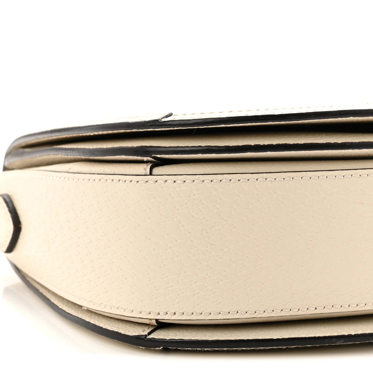 Textured Calfskin Small Ophidia Flap Messenger Bag Mystic White - Image 9