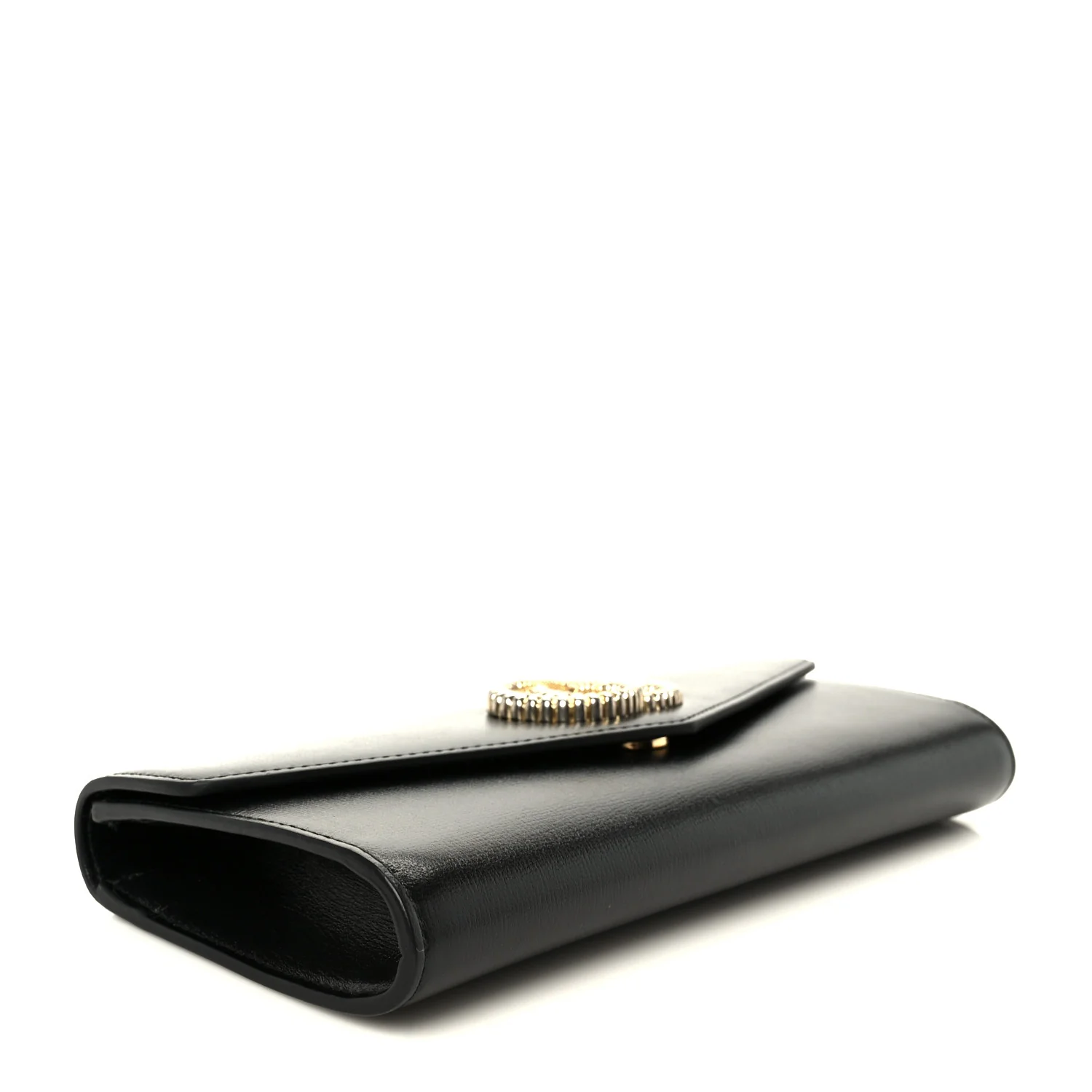 Textured Calfskin Torchon GG Broadway Envelope Clutch Black - Image 4