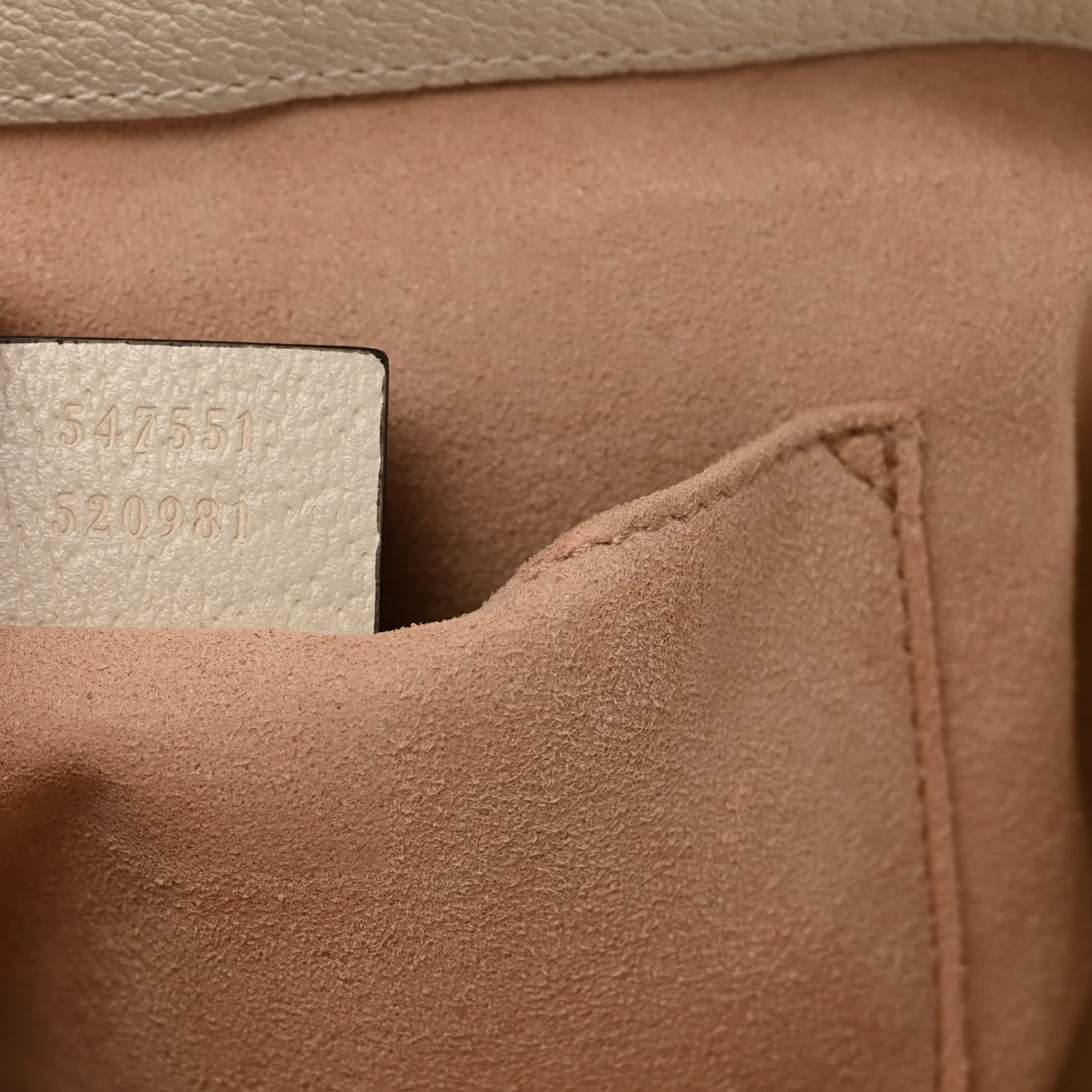 Textured Calfskin Web Small Ophidia Tote Bag Mystic White - Image 7