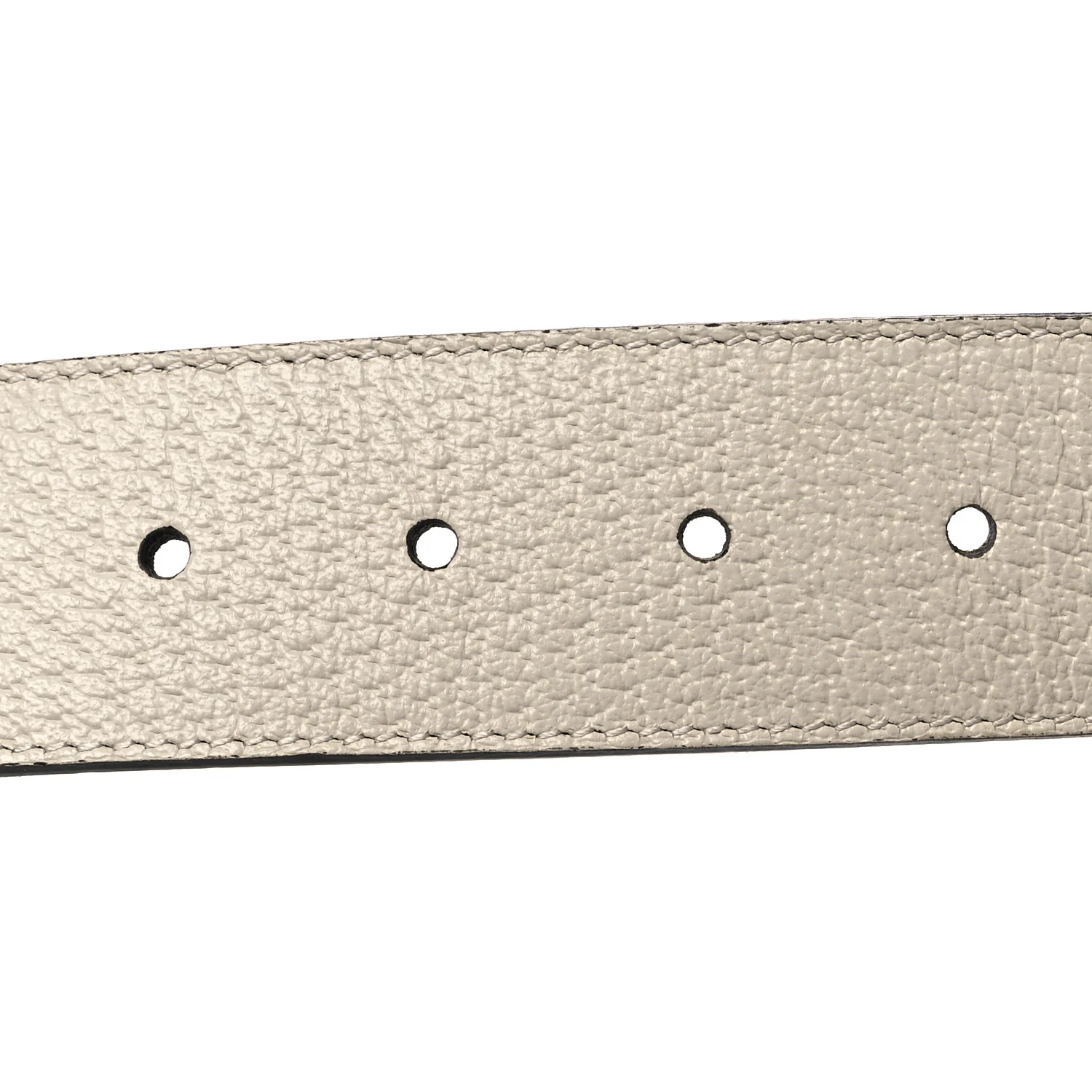 Textured Dollar Calfskin Bees And Stars Print Womens 40mm Belt 90 36 Mystic White Gold - Image 3