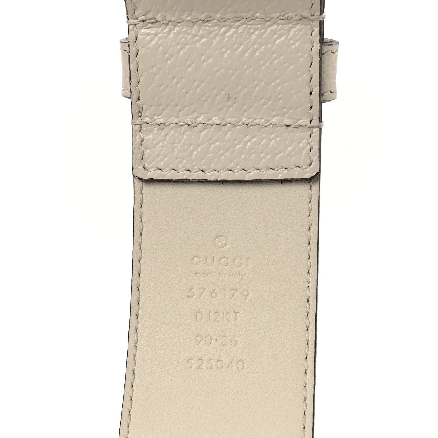 Textured Dollar Calfskin Bees And Stars Print Womens 40mm Belt 90 36 Mystic White Gold - Image 5
