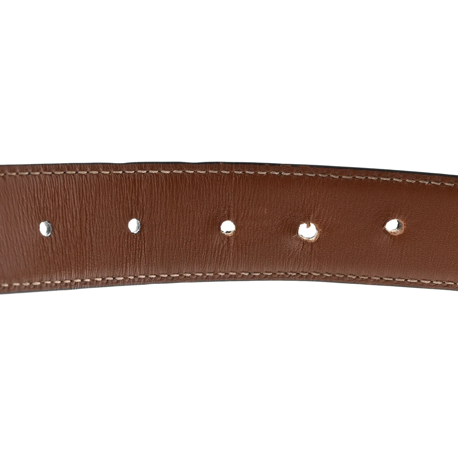 Textured Dollar Calfskin Ciny Calf Lux Squared Interlocking G 30mm Reversible Belt 105 42 Brown Black - Image 5