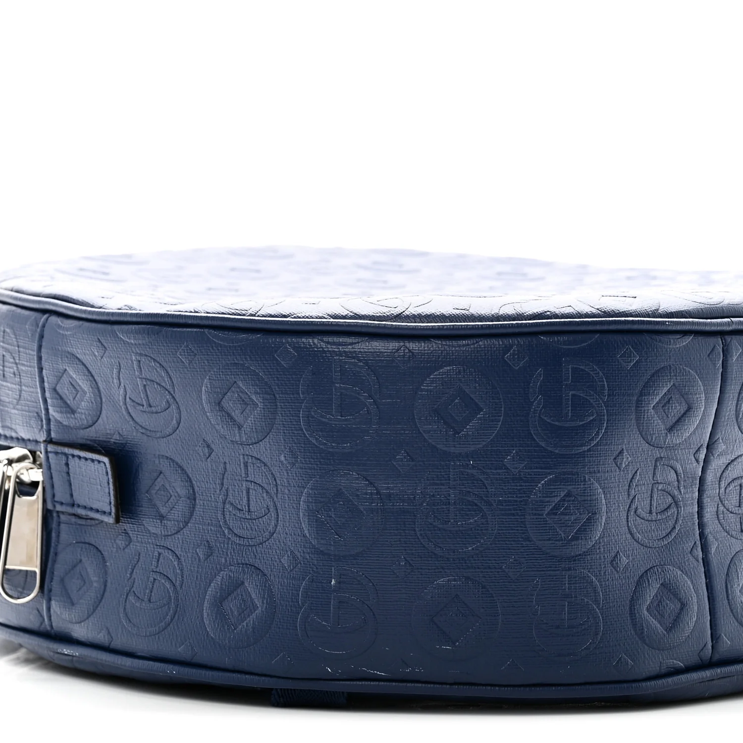Textured Dollar Calfskin Web Debossed GG Kids Backpack Blue Agata - Image 9