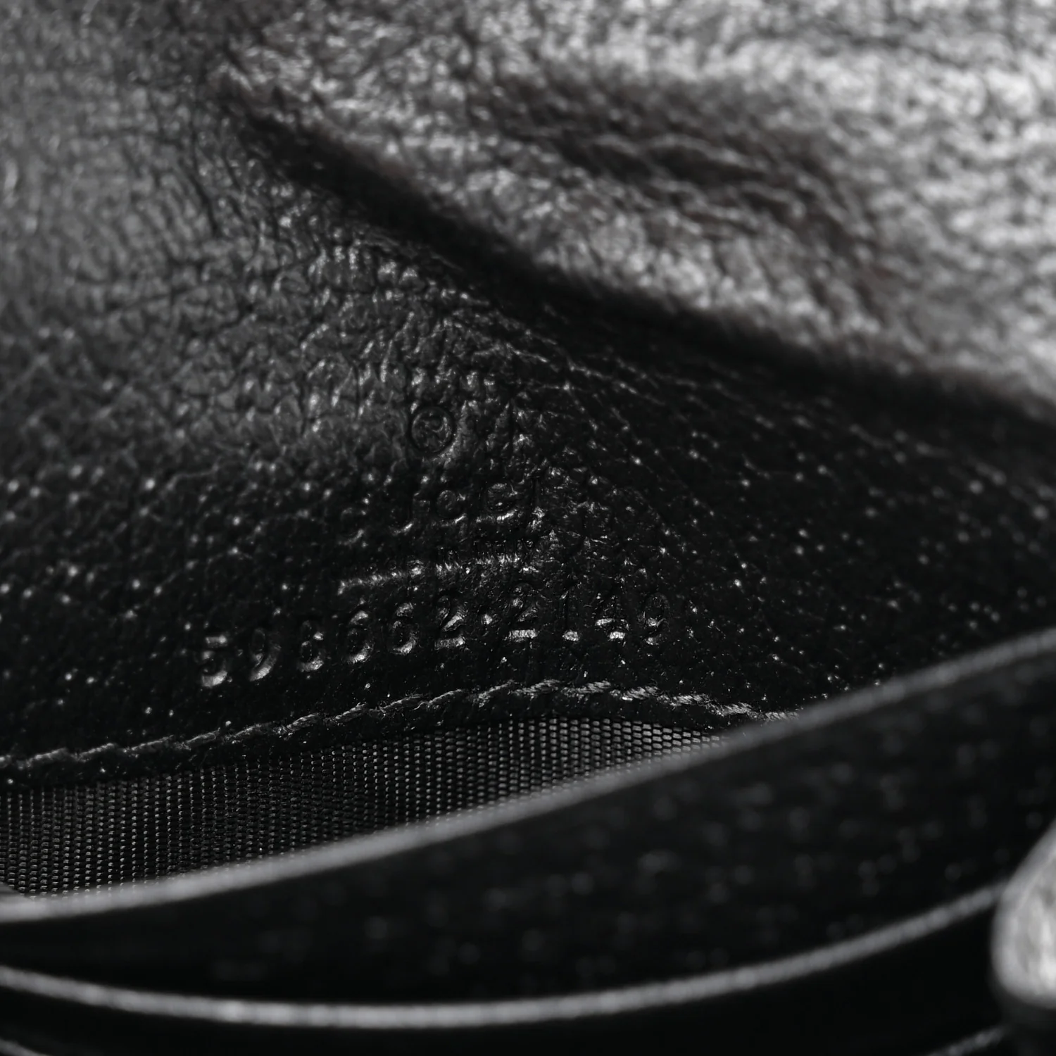 Textured Dollar Calfskin Web Ophidia Card Case Wallet Black - Image 8