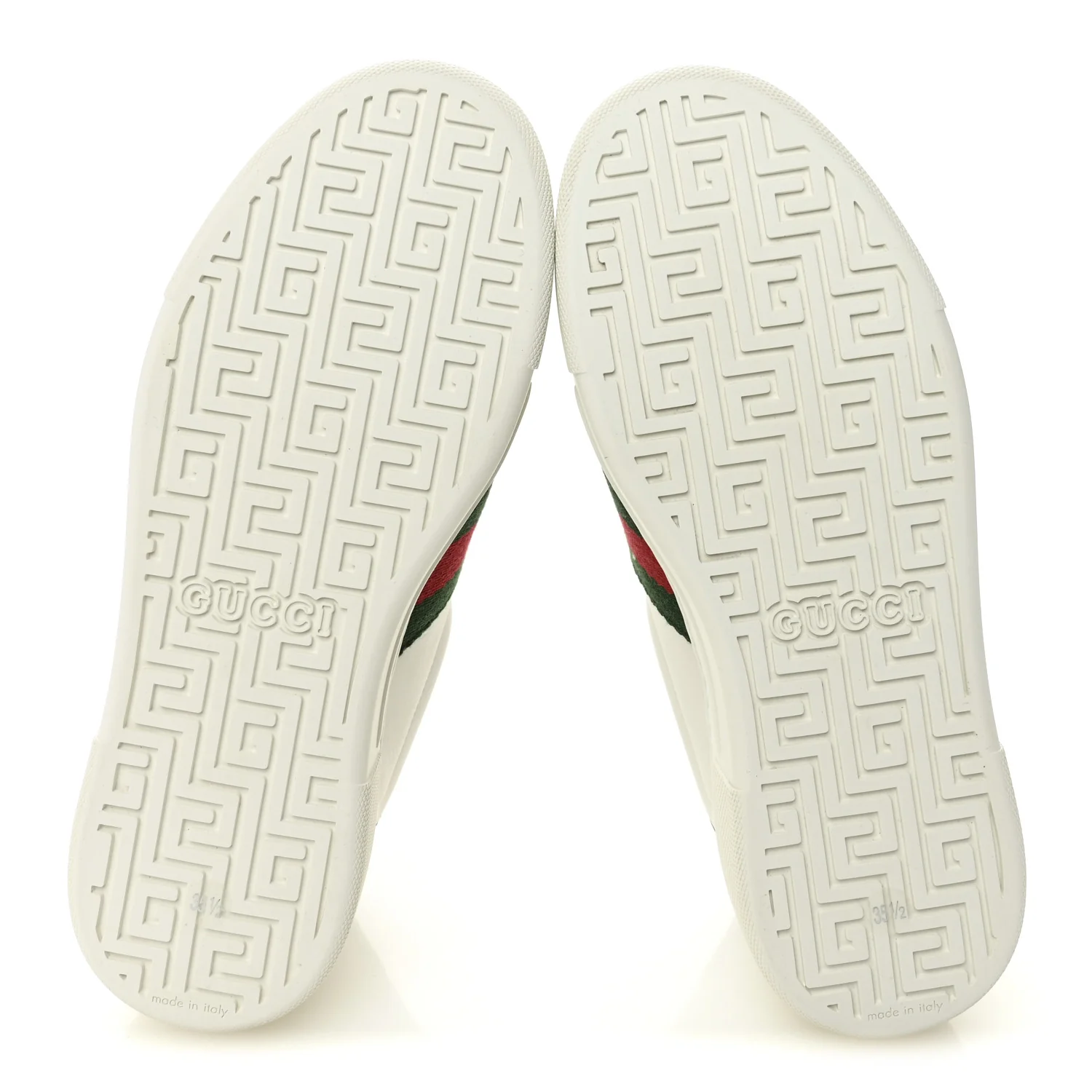 Ultralight Plume Calfskin Web Womens Ace Platform Sneakers 35.5 White - Image 6