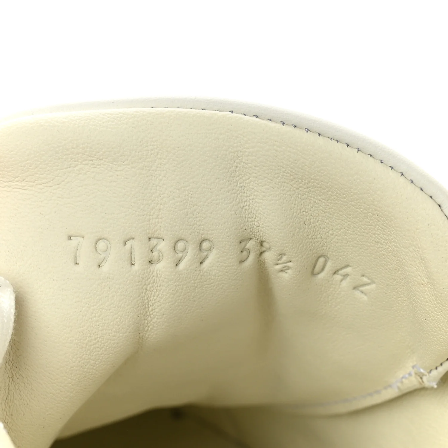 Ultralight Plume Calfskin Web Womens Ace Platform Sneakers 39.5 White - Image 9