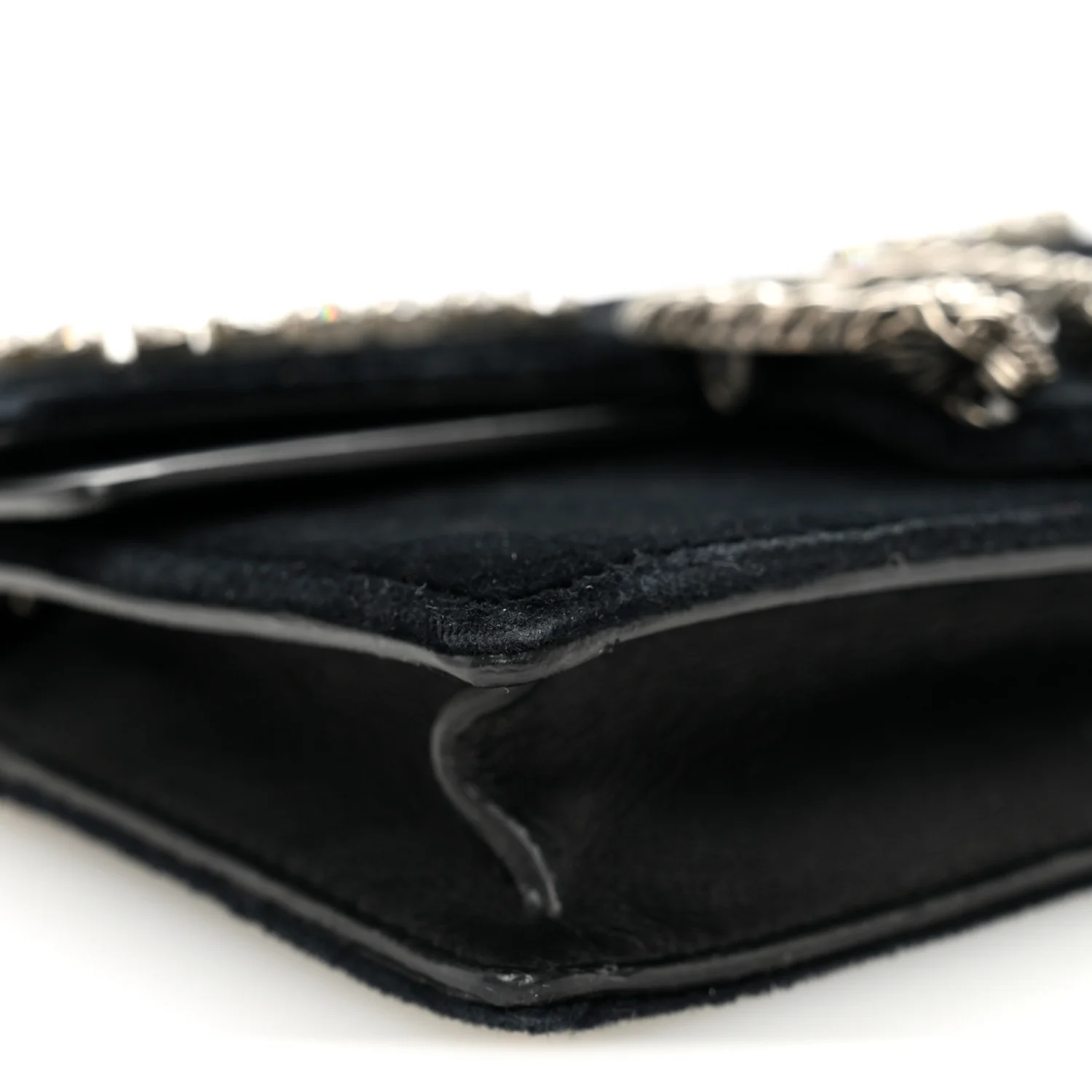 Velvet Crystal Super Mini Dionysus Shoulder Bag Black - Image 8