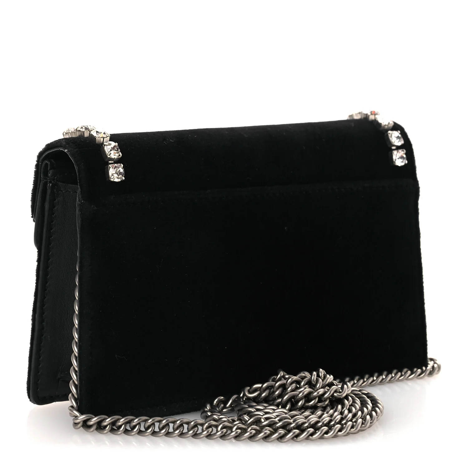 Velvet Crystal Super Mini Dionysus Shoulder Bag Black - Image 3